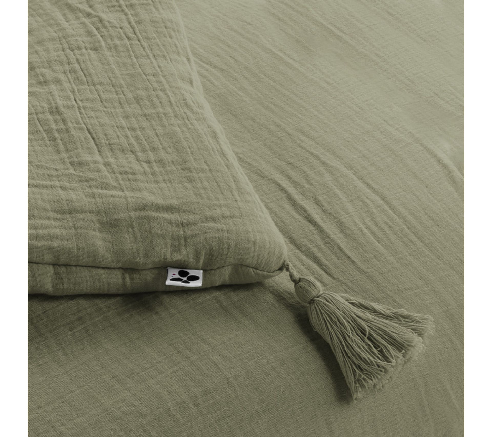 Édredon 150x150 Cm Gaze De Coton Terracotta Pepa 2 - Capitonnage Léger, 4 Pompons, 100% Naturel Et Doux