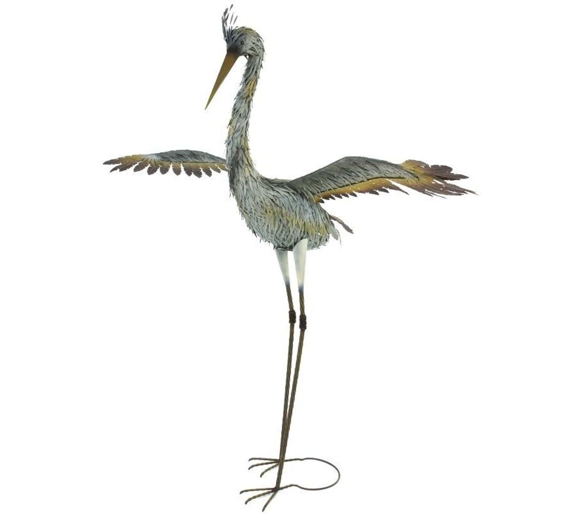 Statue Sculpture Héron Oiseau Couple De Hérons En Fer Oiseaux De Jardin
