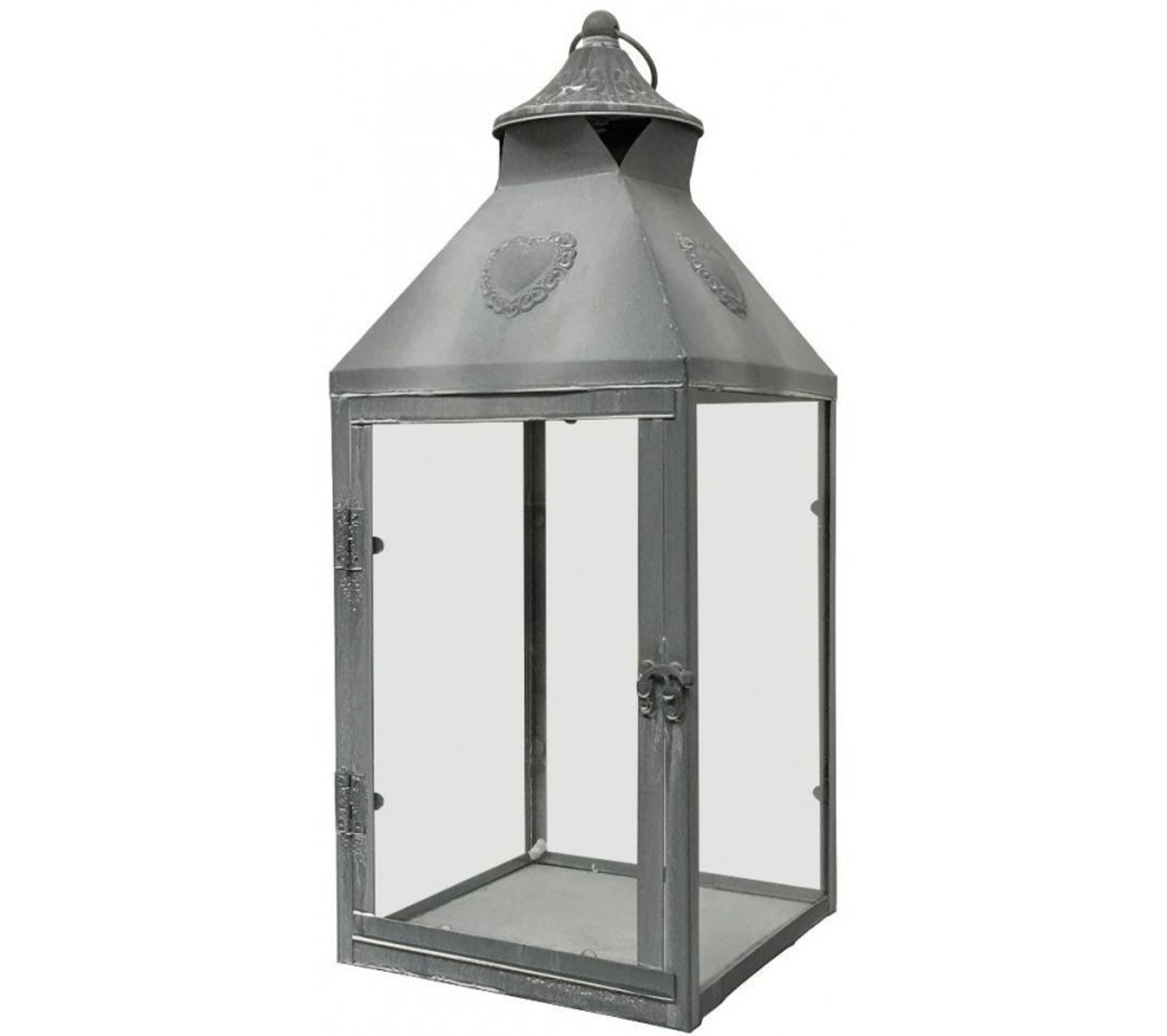 Grande Lanterne Tempête De Style Ancienne En Fer Métal 60 Cm