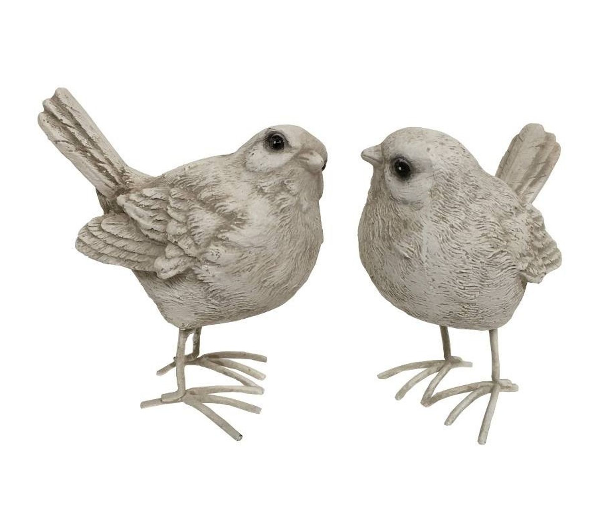 2 Statues Sculptures Oiseau Oiseaux De Décoration De Jardin 9 Cm