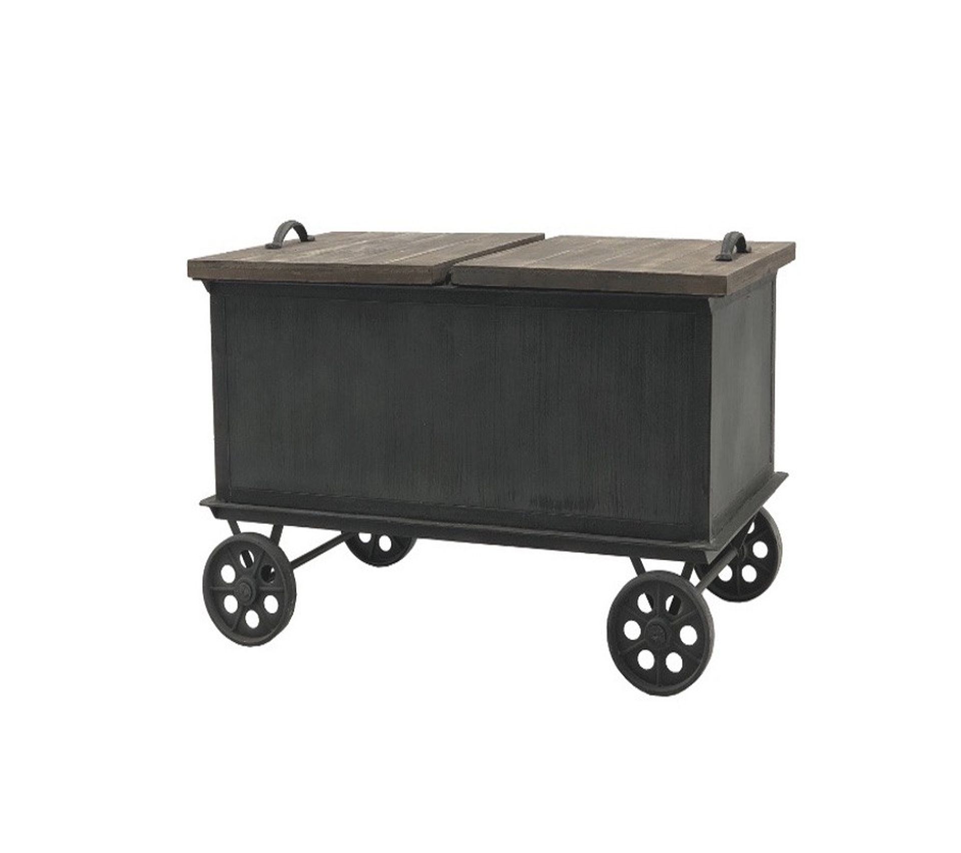 Table Basse Ou Coffre À Roulettes Style Industriel 80.50 Cm X 50 Cm