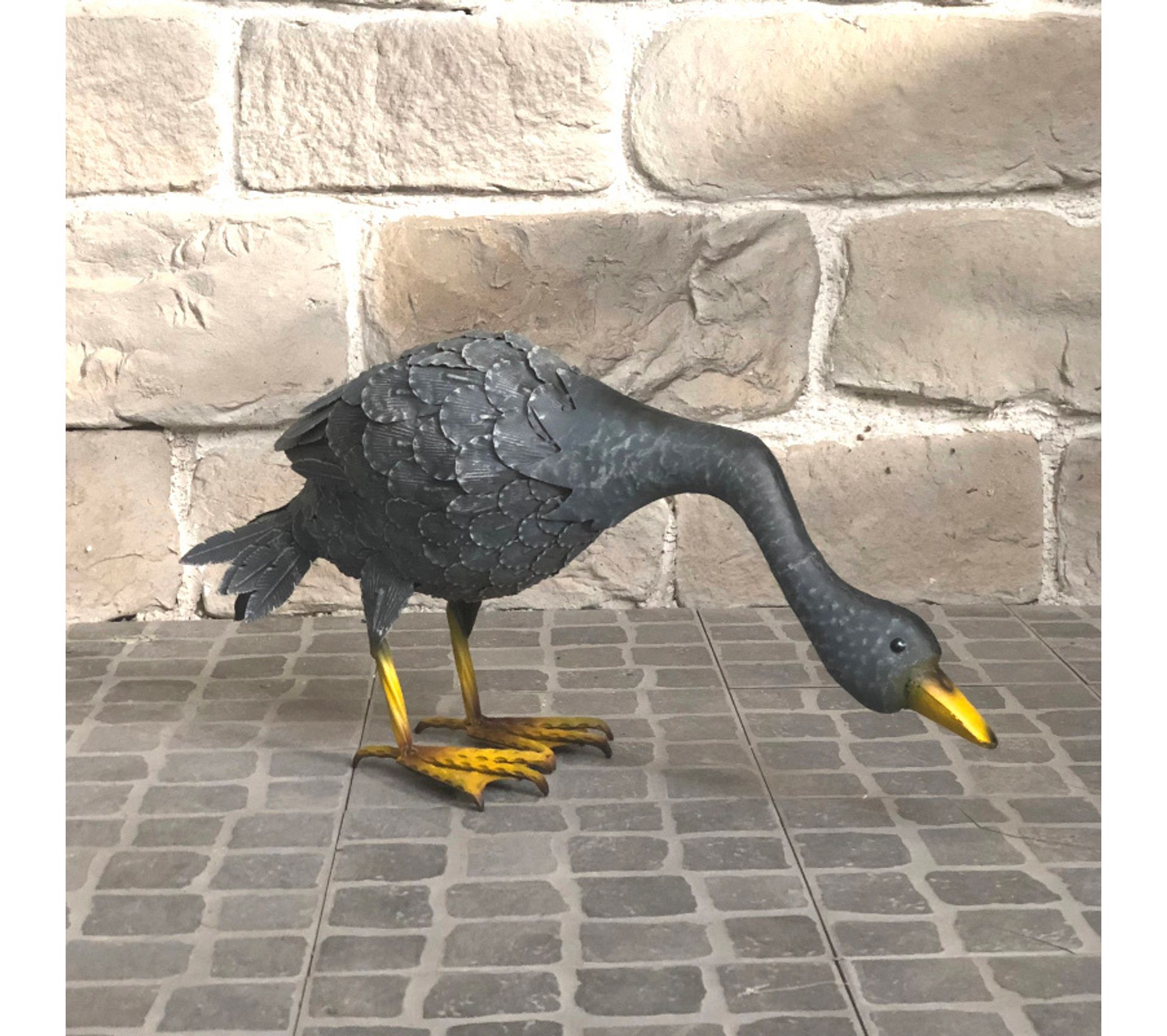 Oie Sculpture Statue En Fer Métal De Jardin 32 Cm X 65 Cm Objet de