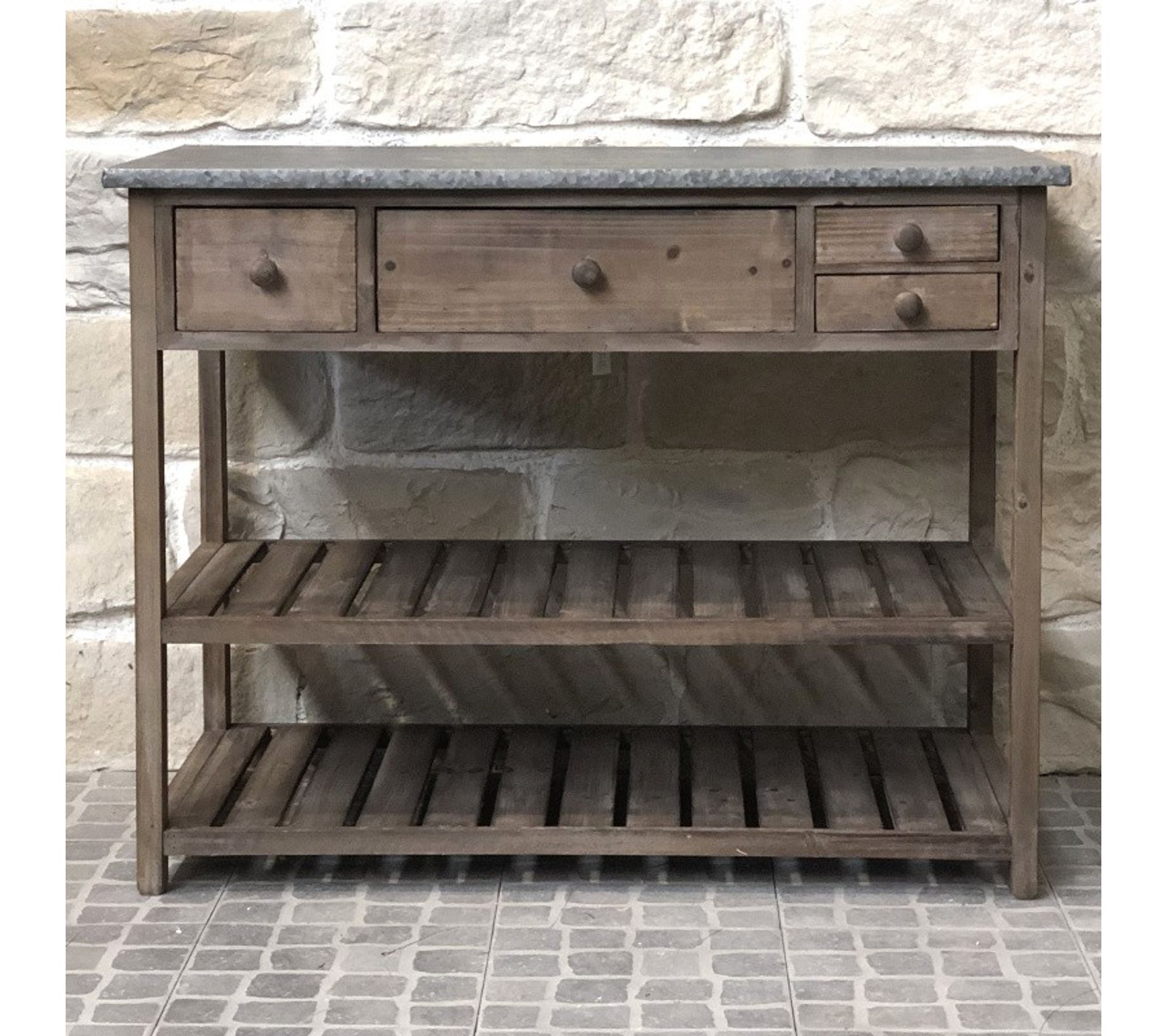 Style Ancienne Console Table De Drapier De Rempotage Meuble Bois