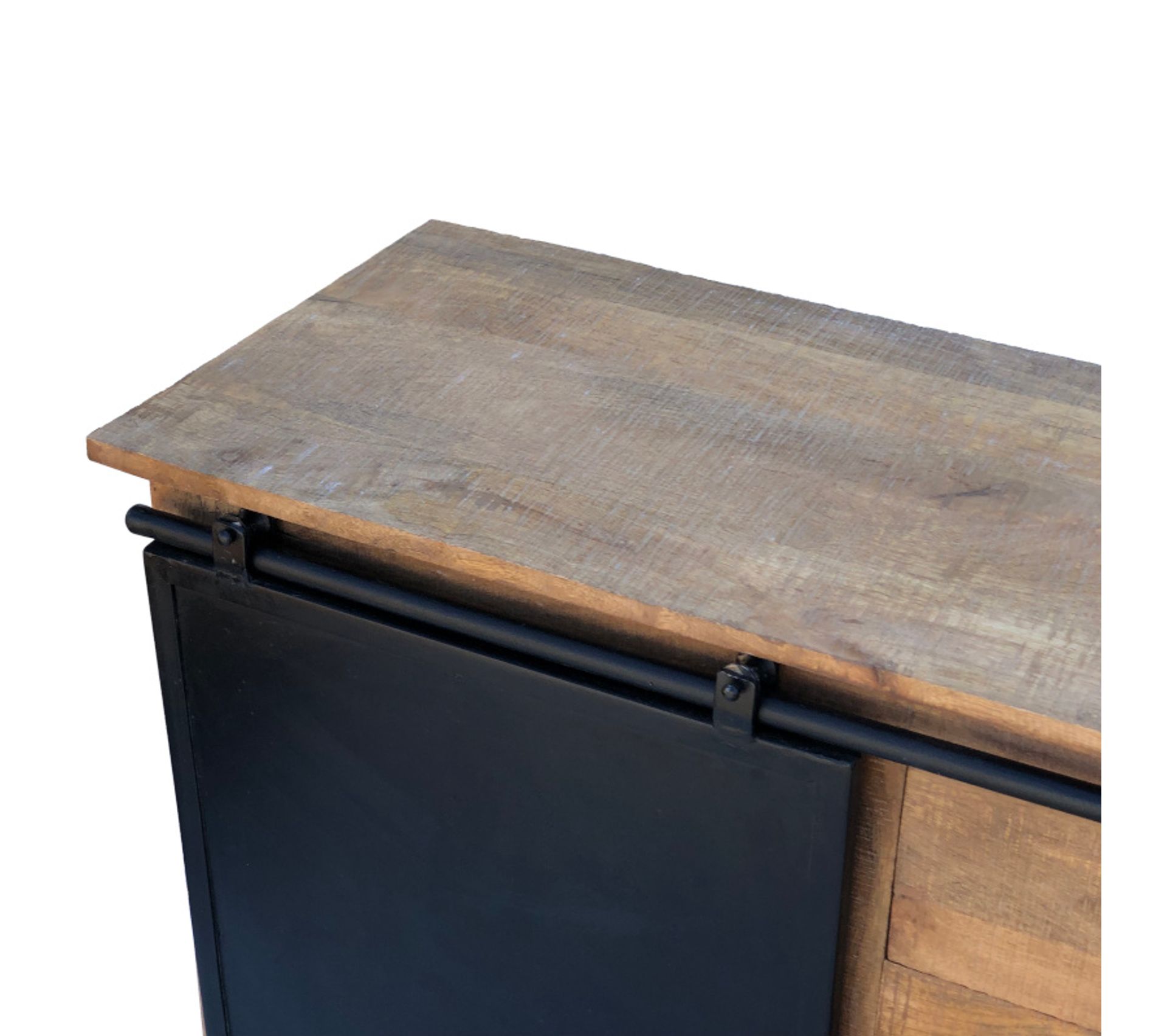 Meuble Industriel Bahut Commode À Tiroirs Porte Coulissante Fer