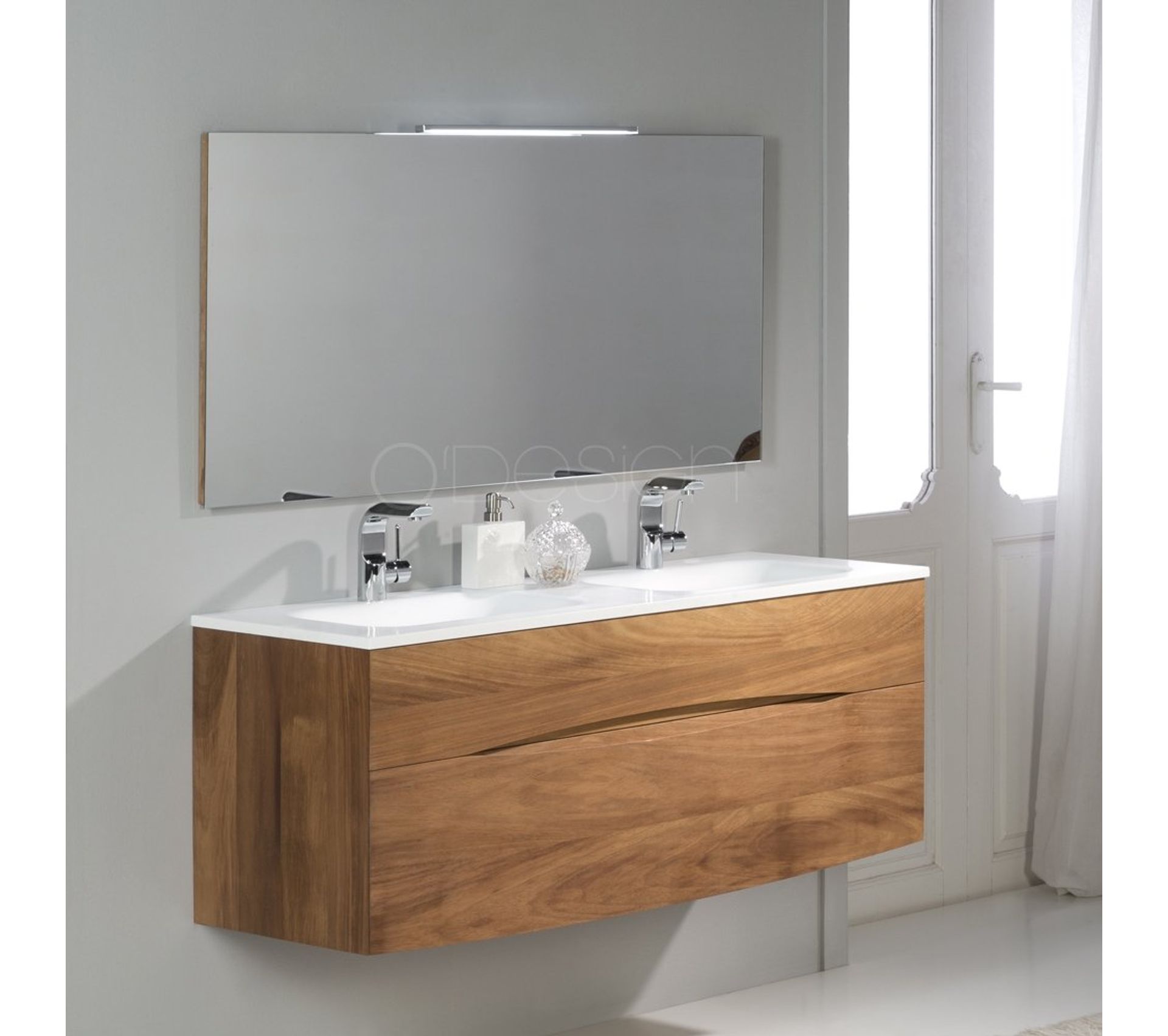 meuble suspendu double vasque