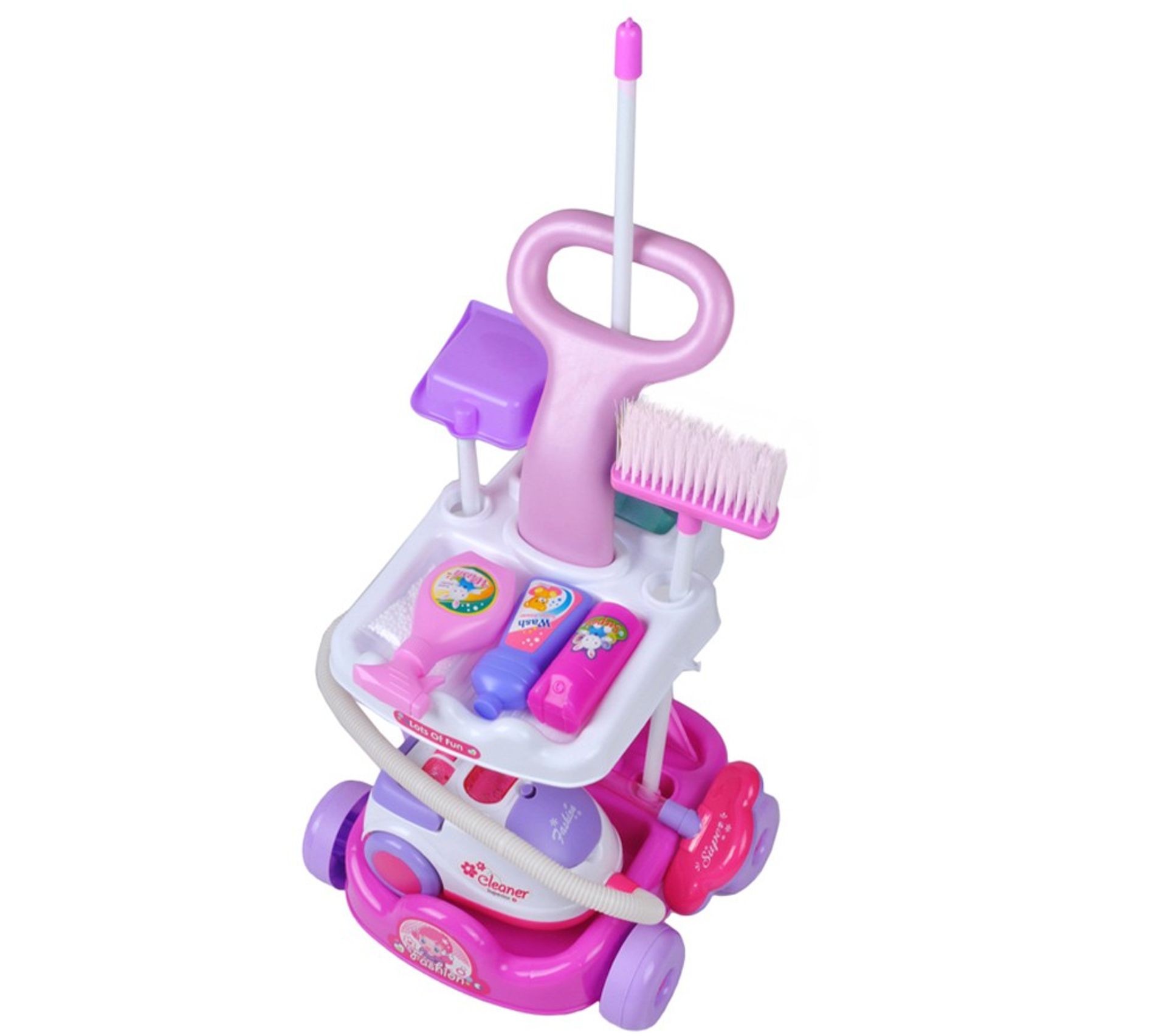 Chariot De Menage Jeu D Imitation Pour Enfant Rose Jeux D Imitation But