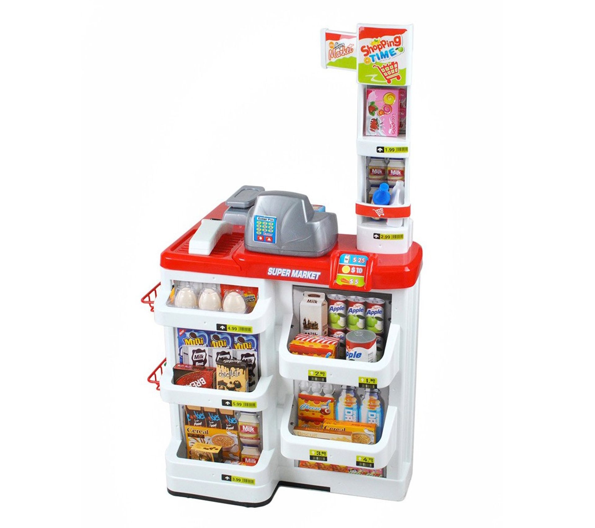 Électrique caisse panier jouets pour enfants caisse épicerie Accessoires Argent