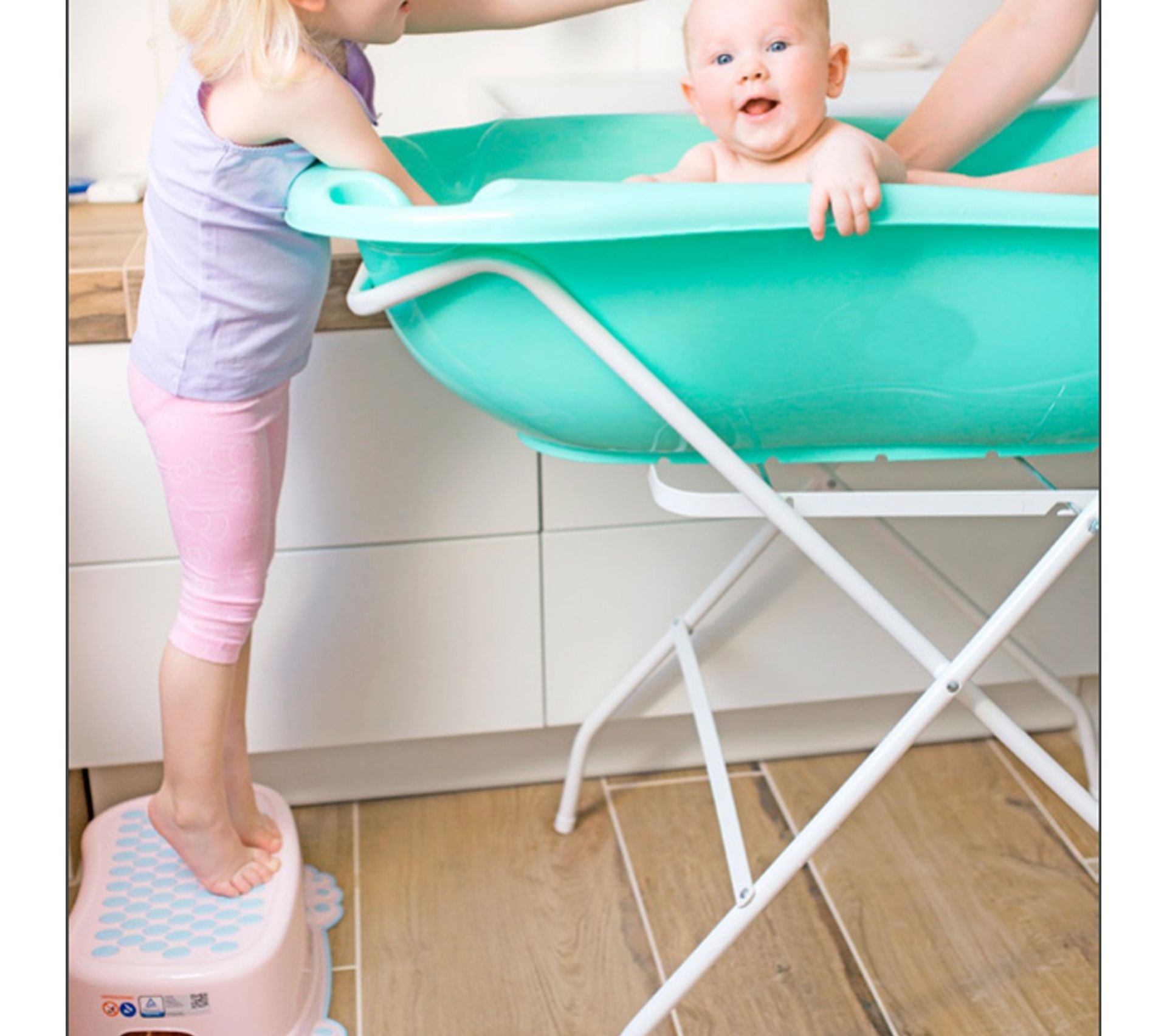 Baignoire Bebe Thermometre Blanc Owls 86 Cm Pied Baignoire Bebe Siege De Bain But