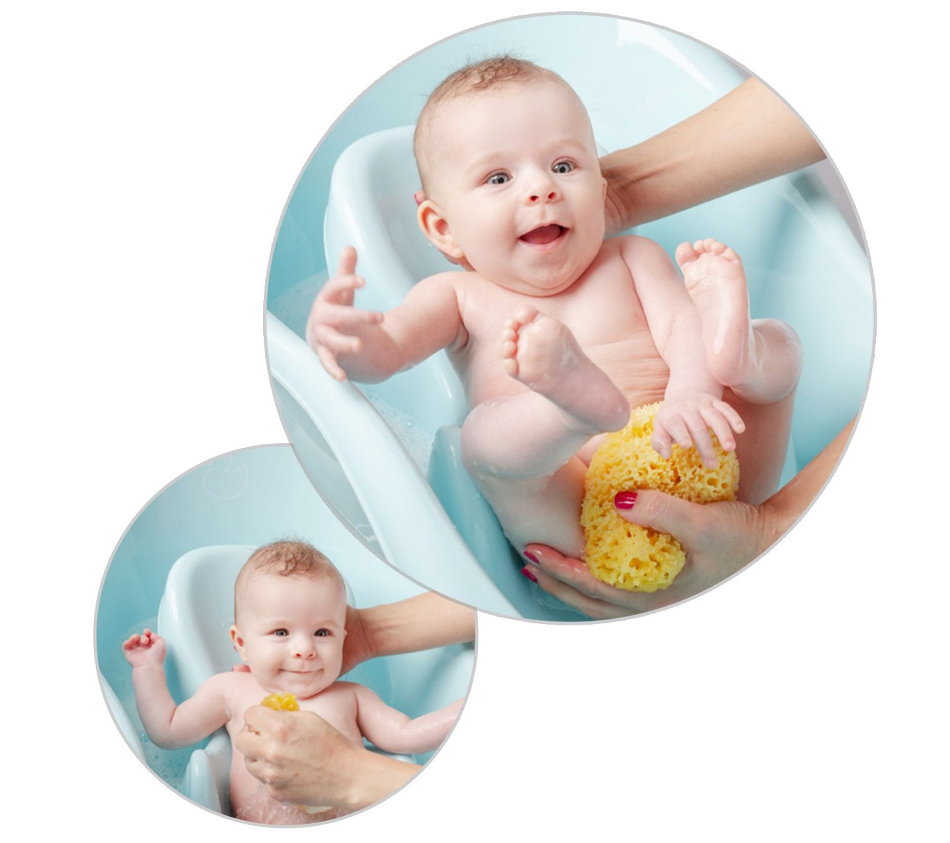 Baignoire Bebe Avec Reducteur Integre Bleu Sans Option Baignoire Bebe Siege De Bain But