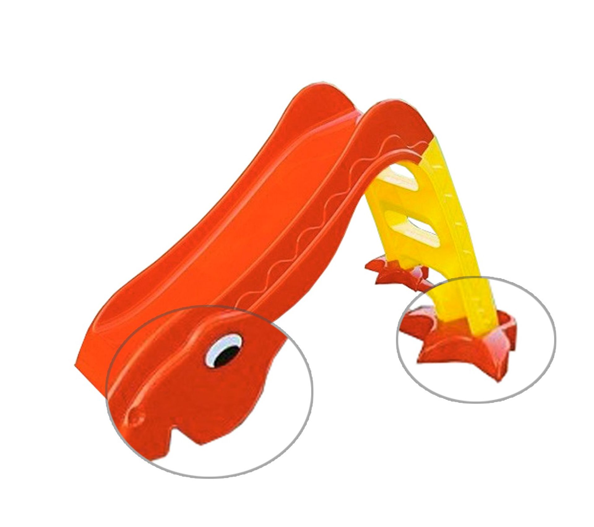Dino Toboggan Enfant Glisse De 114 Cm Intérieur Extérieur Rouge
