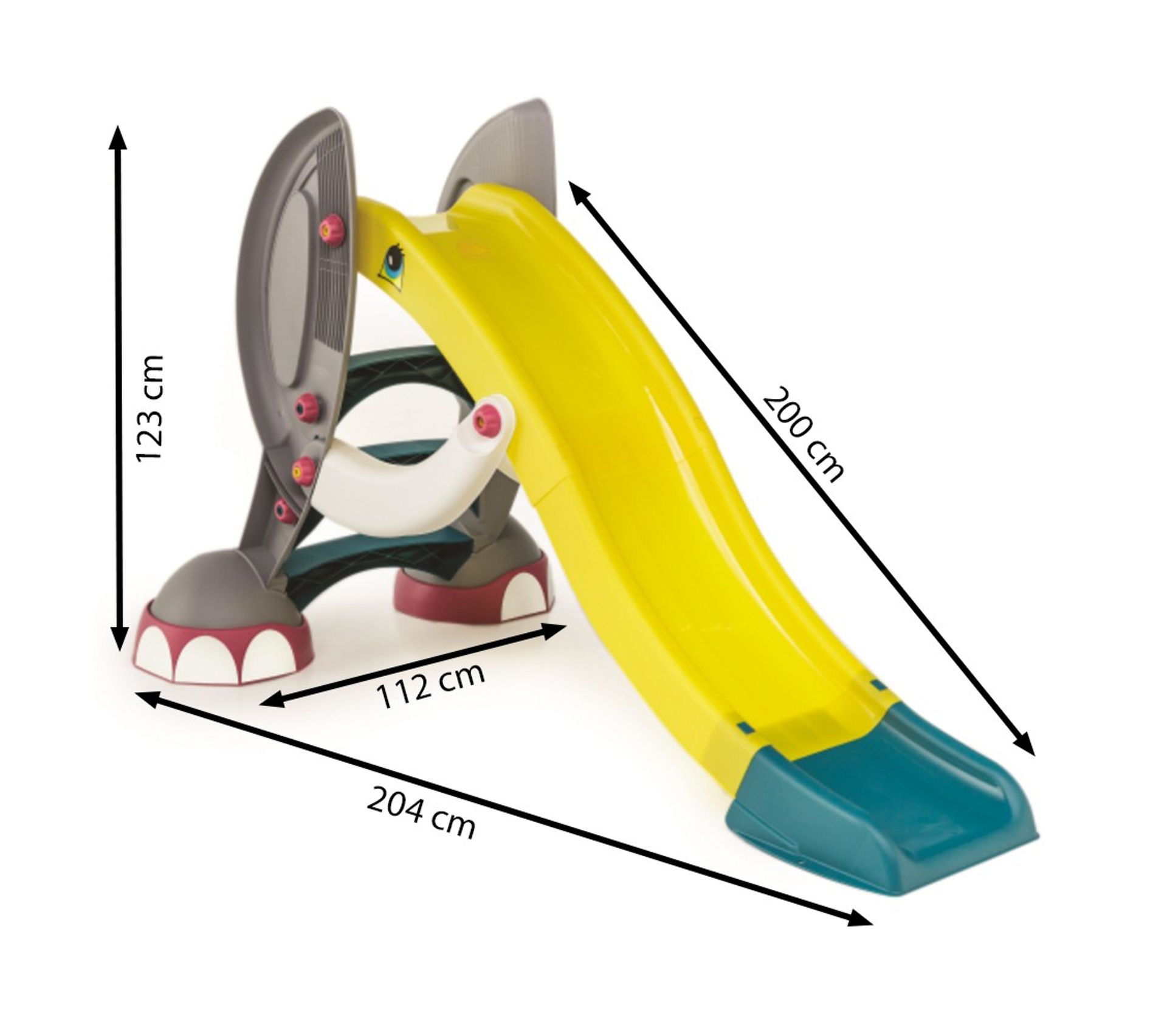 Elephant Xxl Grand Toboggan Autoportant De Jardin Glisse 200 Cm