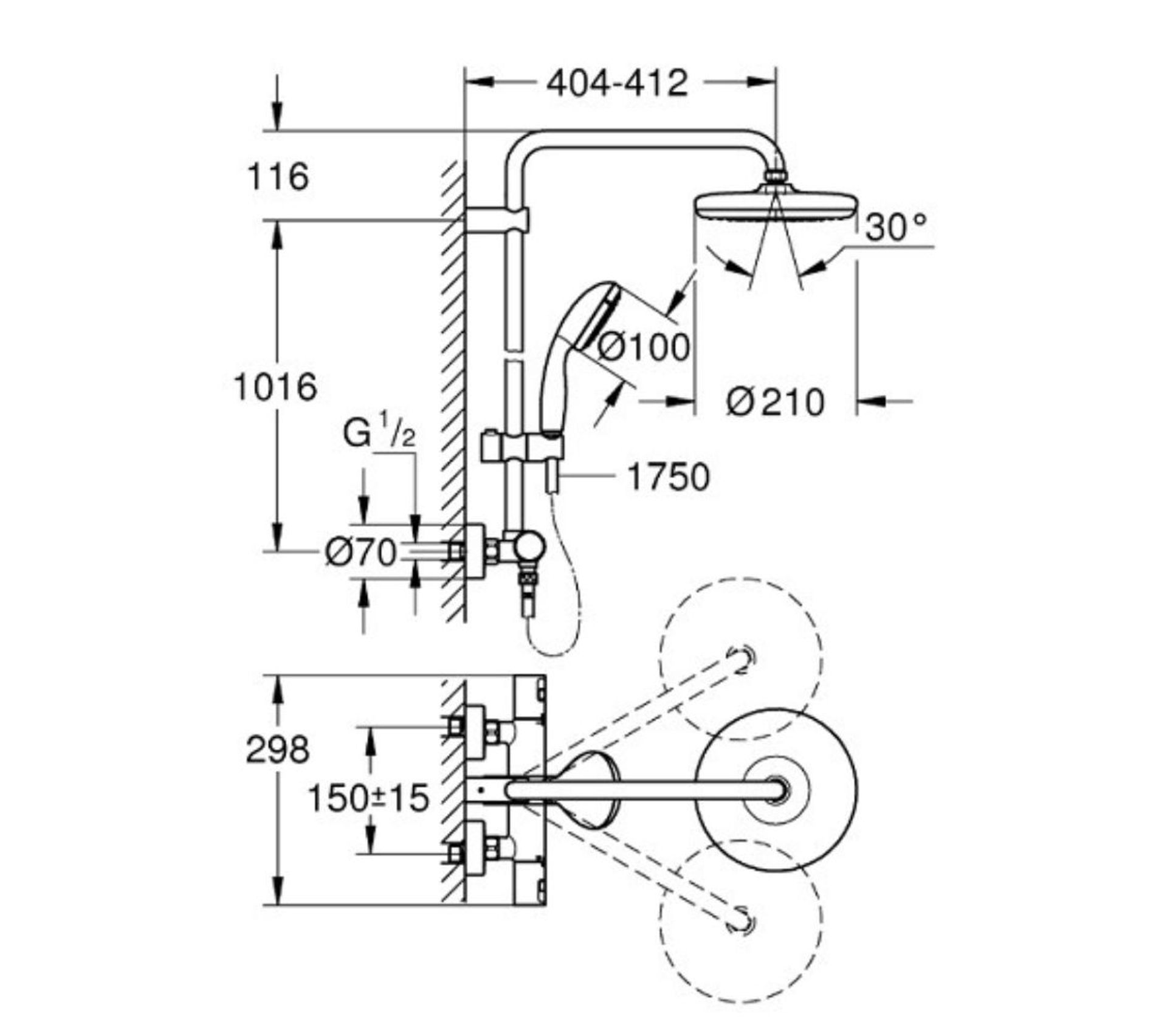 Grohe Colonne De Douche Thermostatique Vitalio Start System 210 Avec