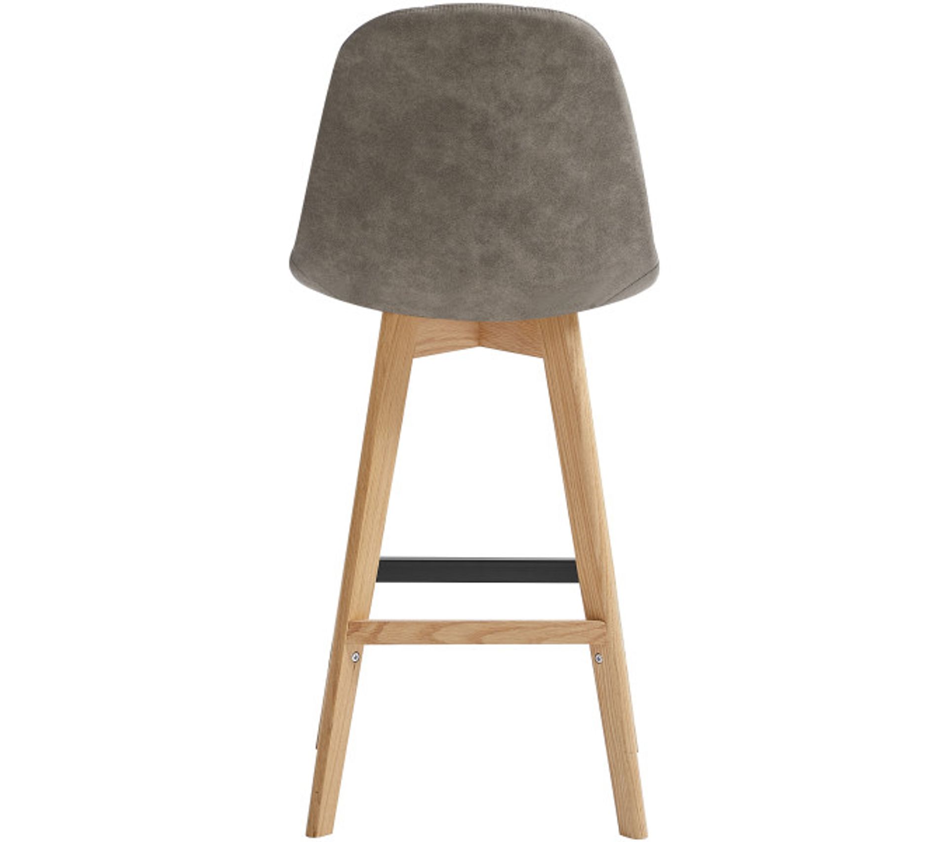 Owen Oak Chaise De Bar Vintage Microfibre Marron Clair Pieds Chêne(x2