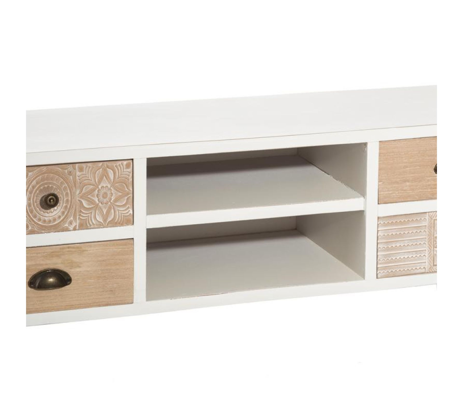 meuble tele blanc bois