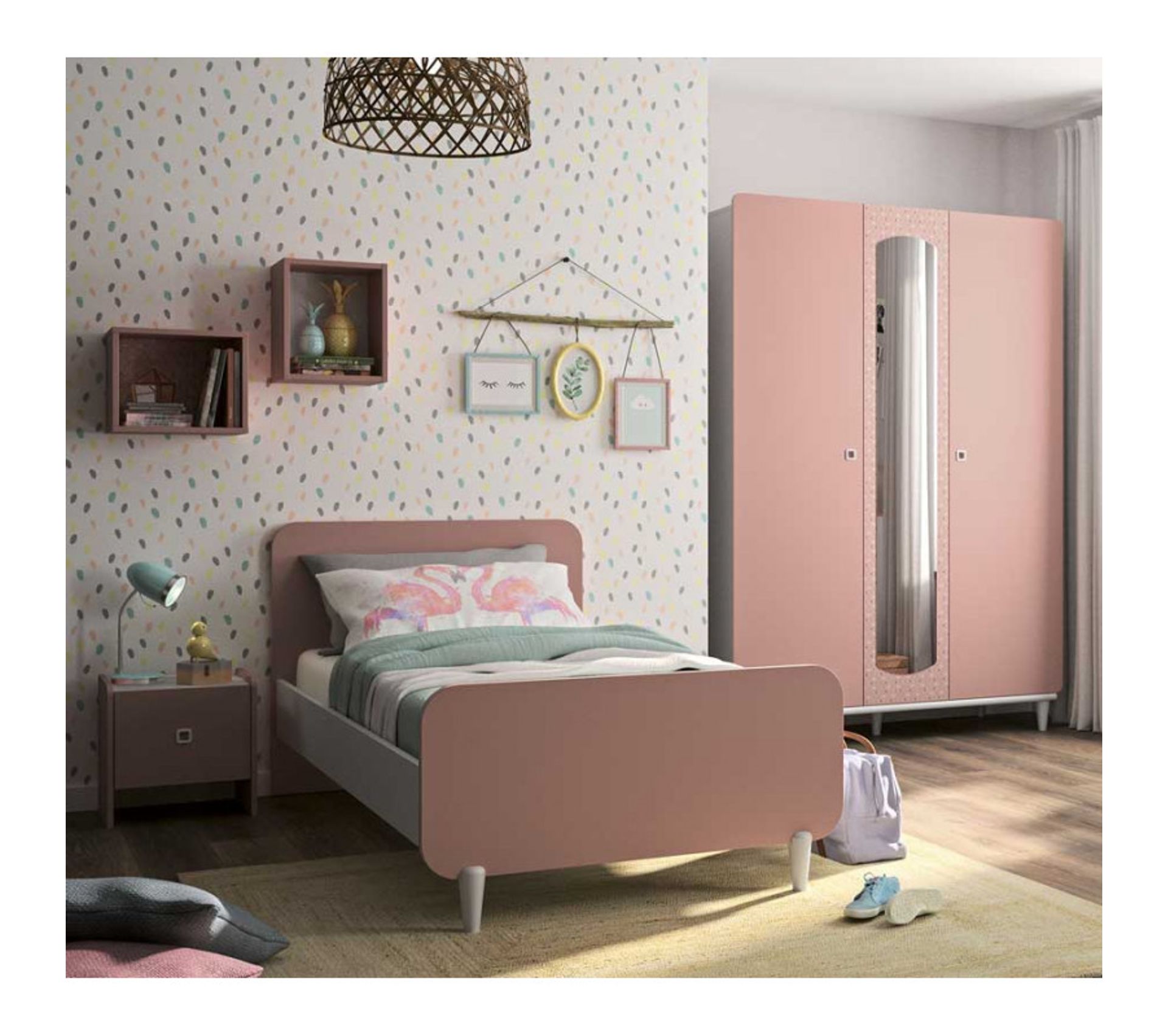 Chambre Enfant Complète (10*10) Rose - Jade Chambre Enfant Complète (10*10) Rose - Jade