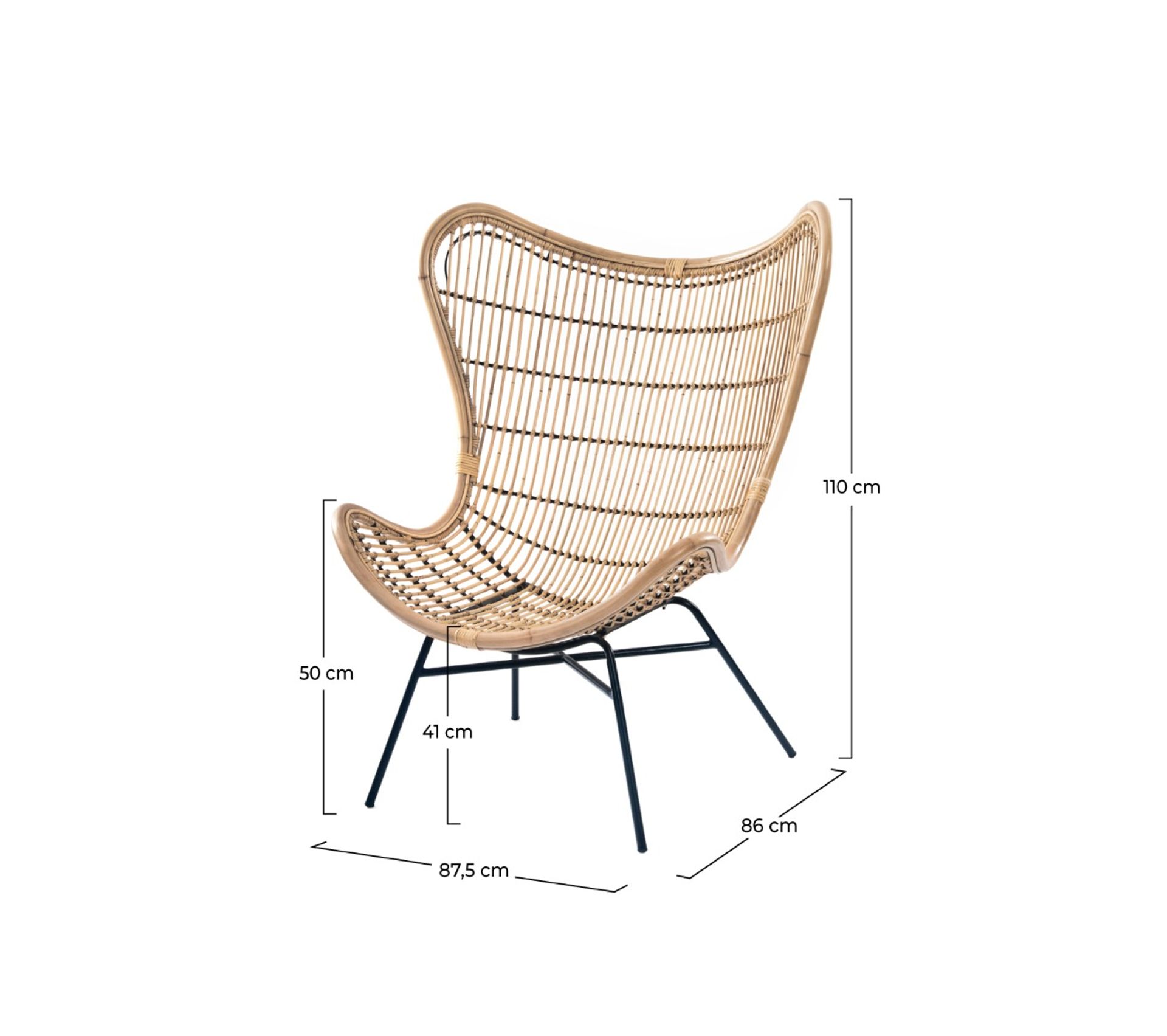 Fauteuil En Rotin Naturel Maya Fauteuil But