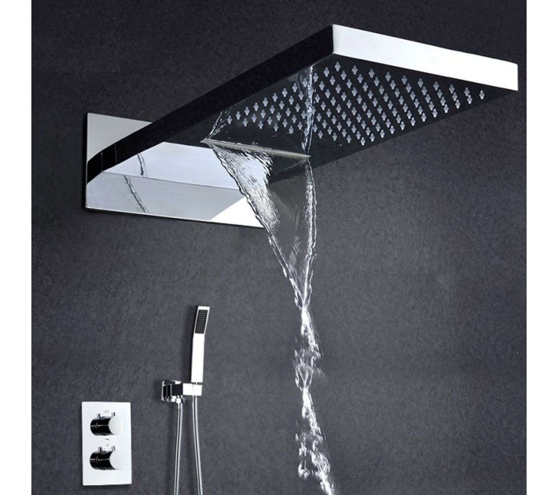 Composition Douche Forme Carré Pour Bain et Baignoire Colonne de