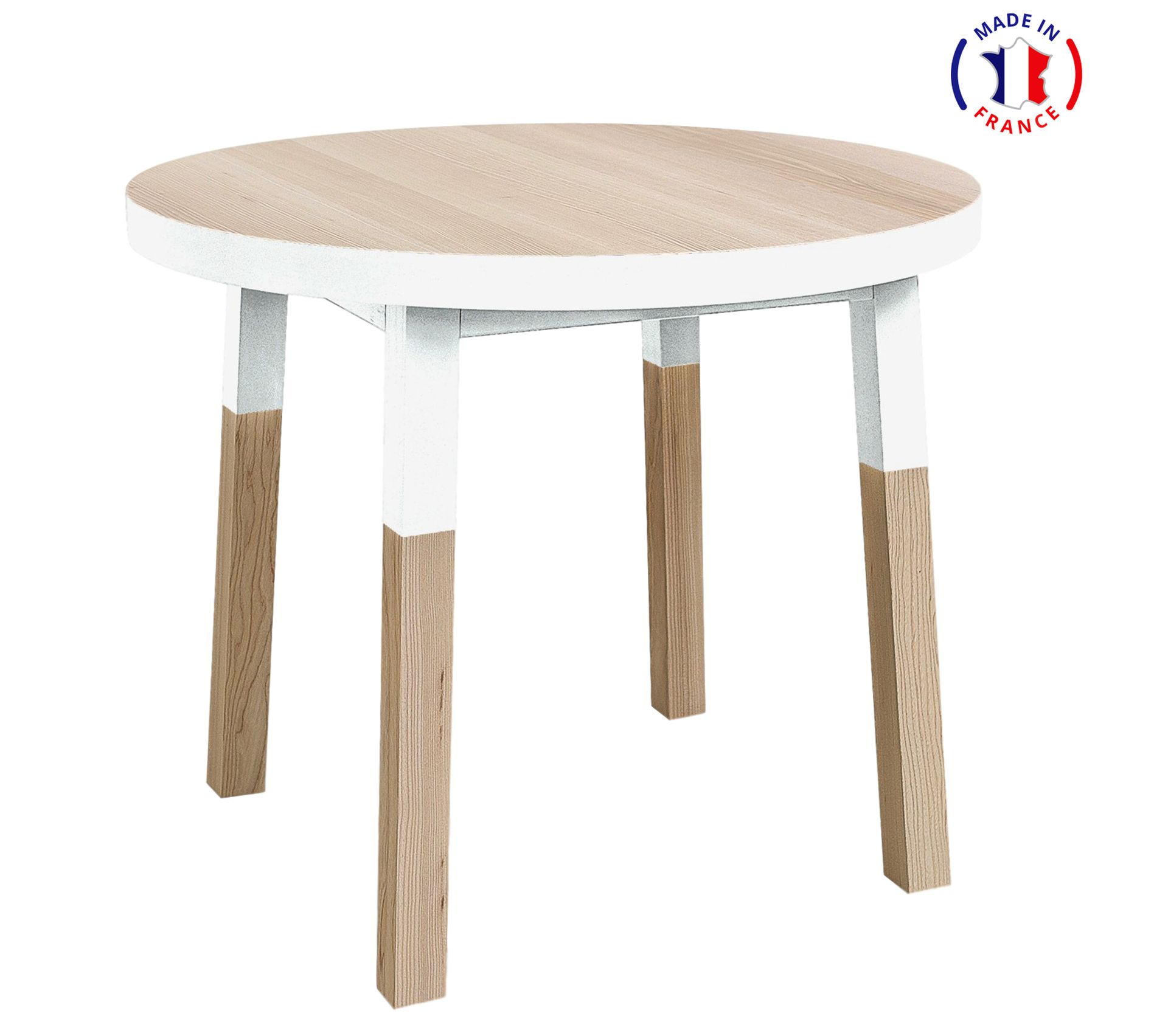 Table Ronde Diamètre 80 Cm, 100 Frêne Massif Table basse BUT