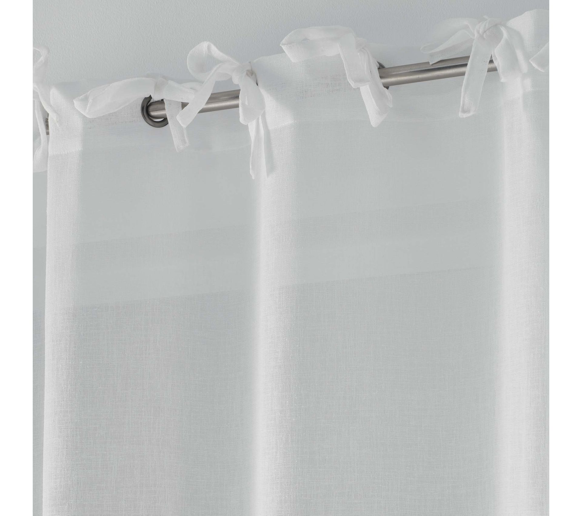 Rideau a oeillets 140 x 260 cm jacquard victoria Blanc