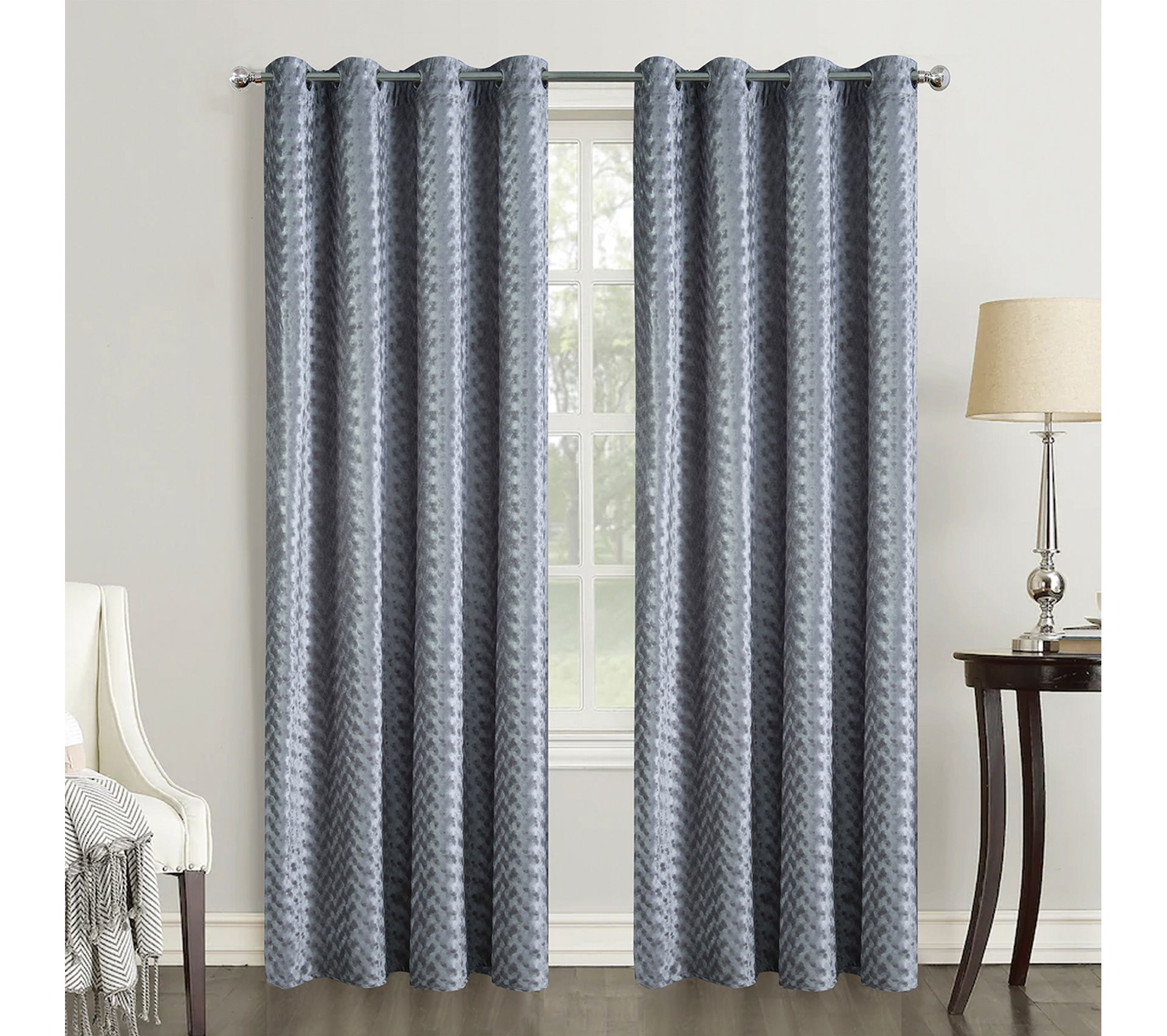 Paire Rideaux En Velours Gris 140x260 cm Toute l'offre rideau