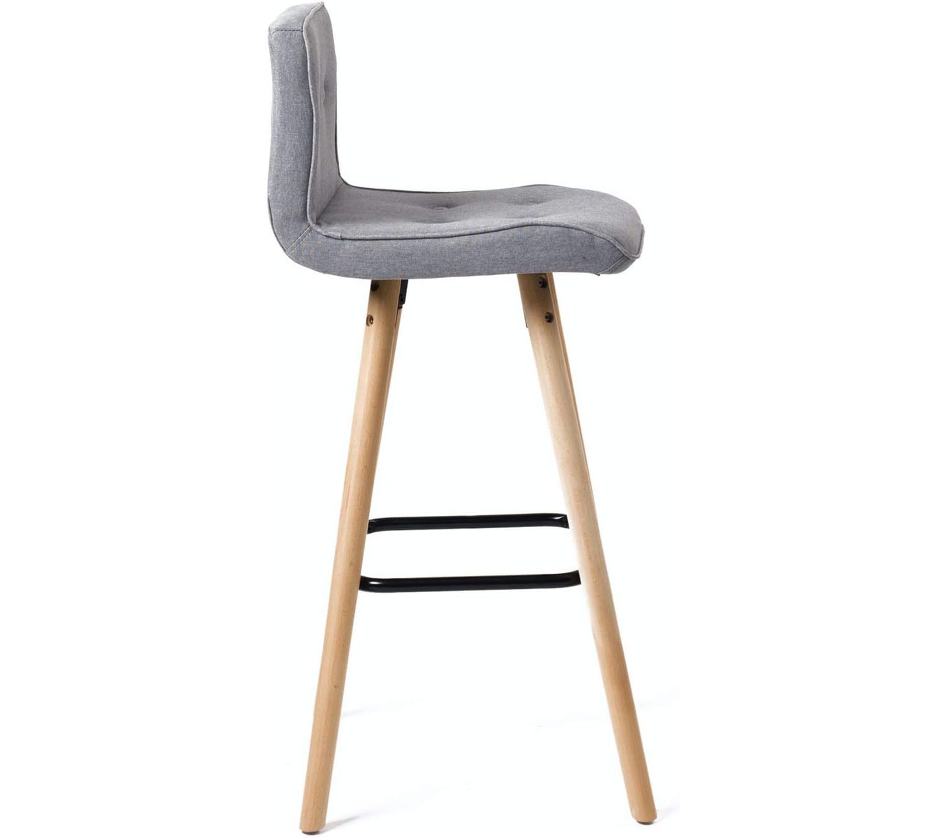 Lot De 2 Chaises De Bar Scandinaves Tissu Siwa (gris) Tabouret BUT