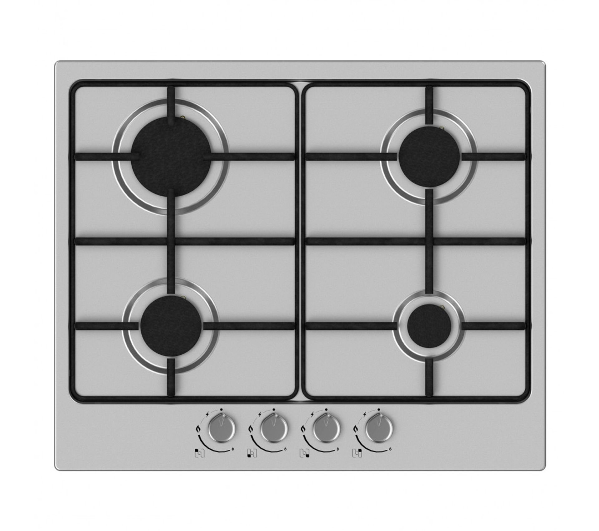 Table De Cuisson 4 Foyers Gaz Inox L 58xl 51xh 5cm Allumage Automatique Sécurité gaz