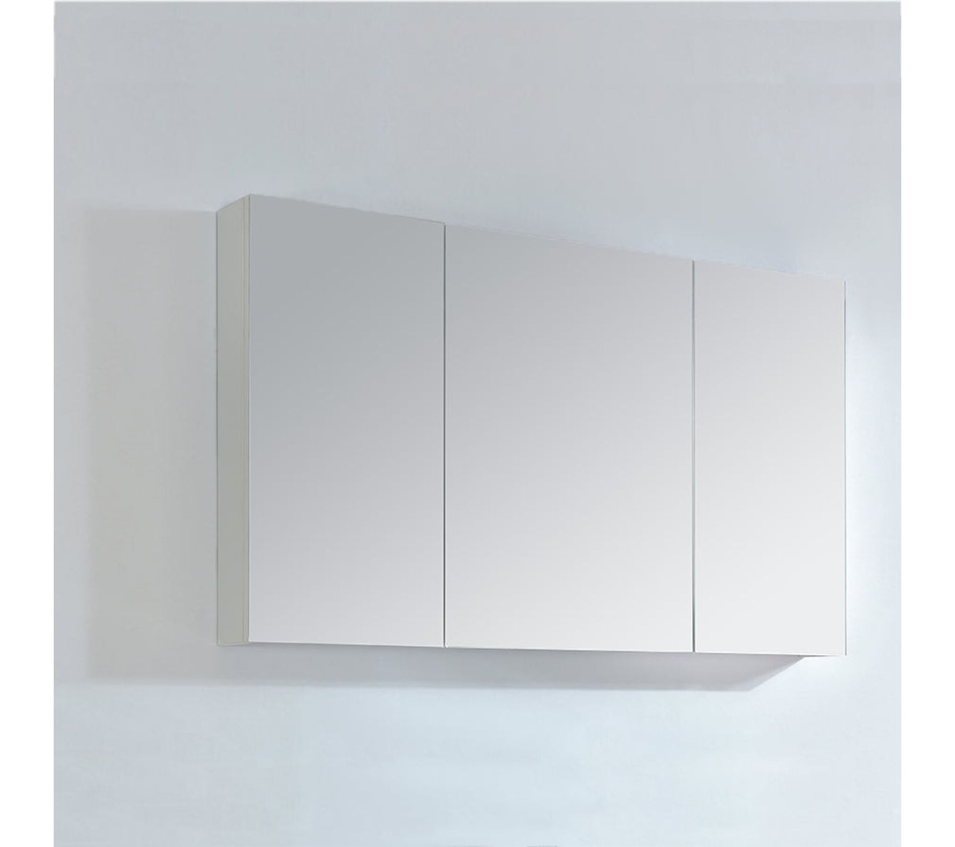 Armoire De Toilette Blocmiroir 120 Cm Limpio Finition Mélaminé Blanc