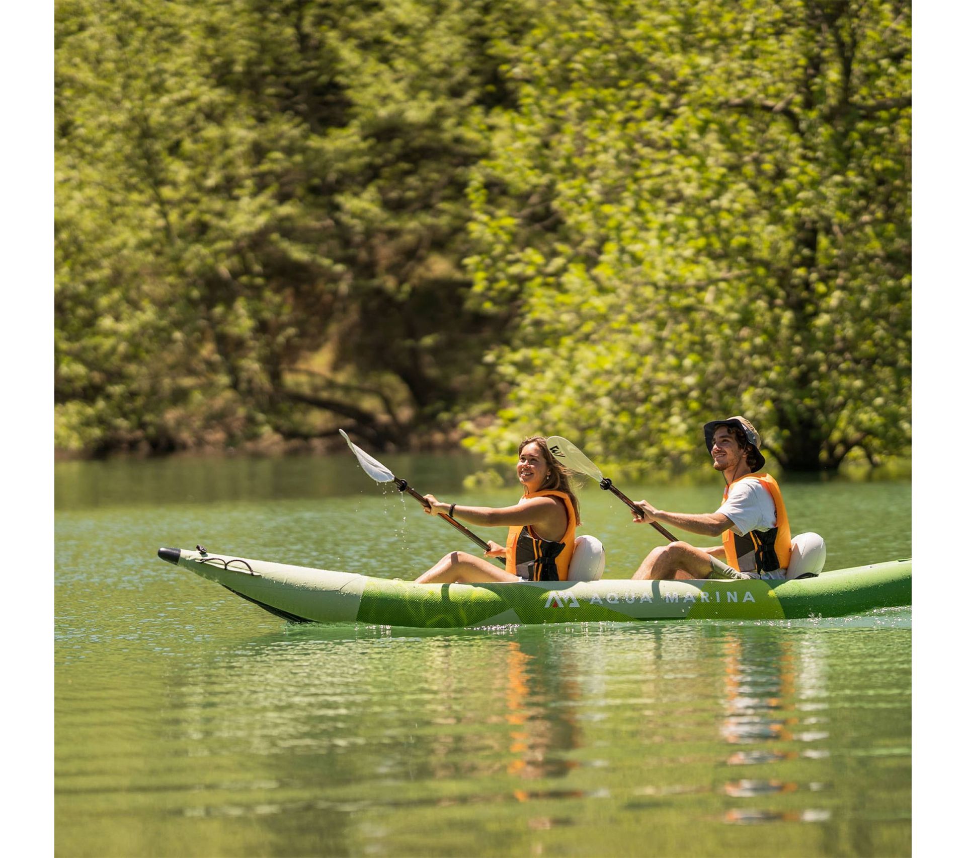 Canoë Kayak Betta 2p Gonflable Deux Places 13’6" Avec Pompe Haute