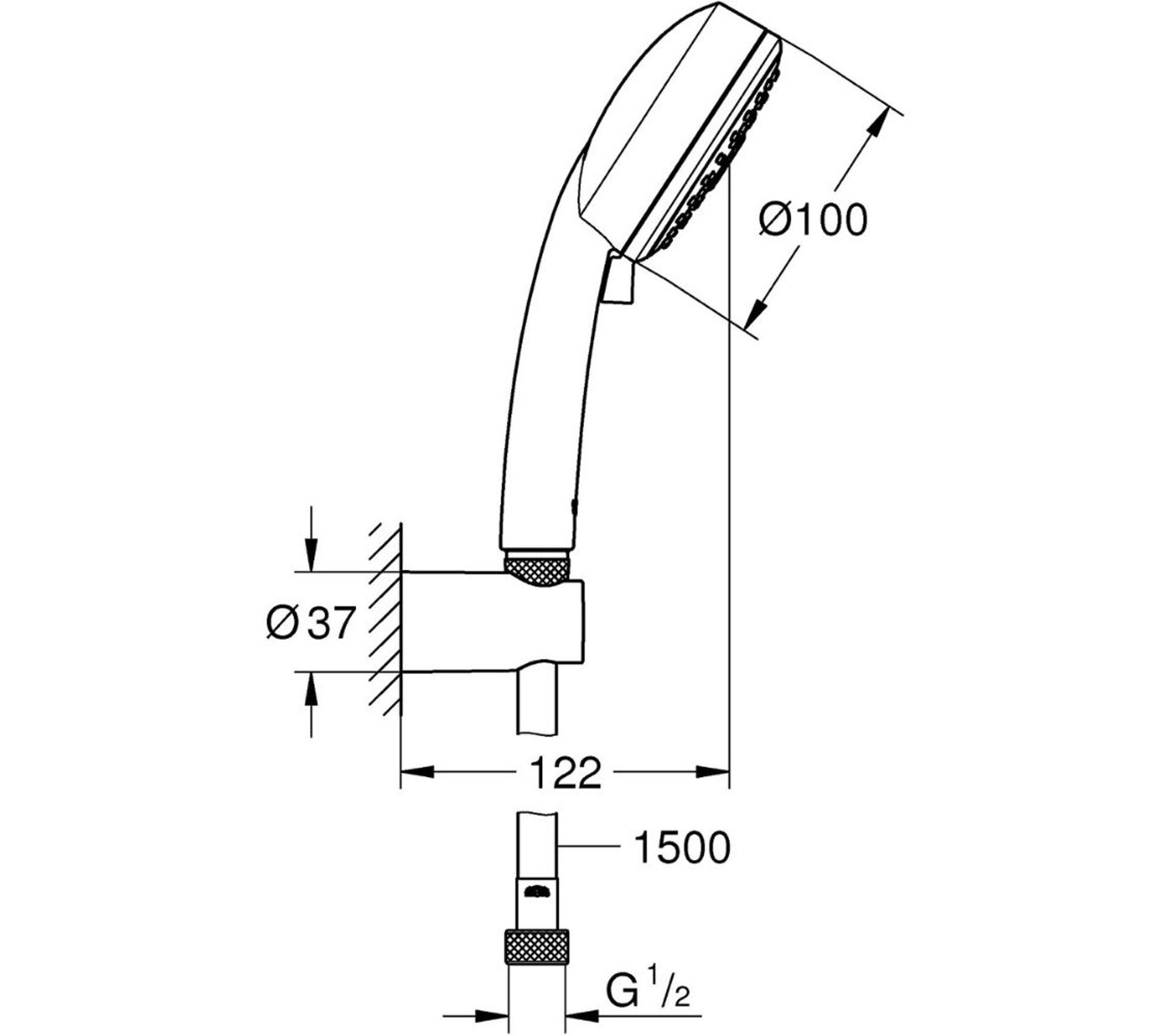 Pommeau De Douche Grohe Quickfix Vitalio Comfort 100 2 Jets Avec
