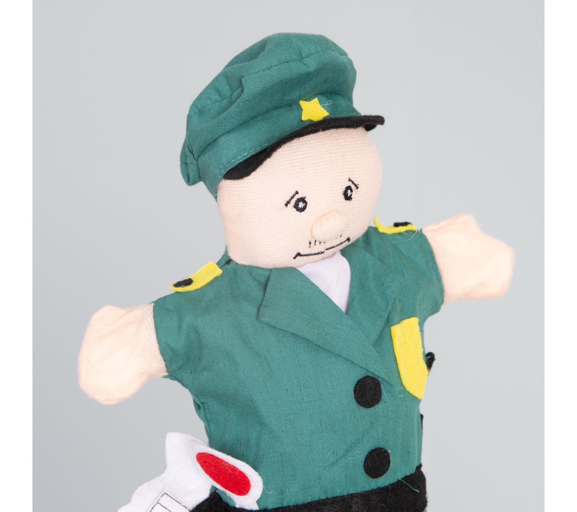 Lot De 6 Marionnettes à Doigts Anciennes En Papier Mâché Avec Théâtre En Bois