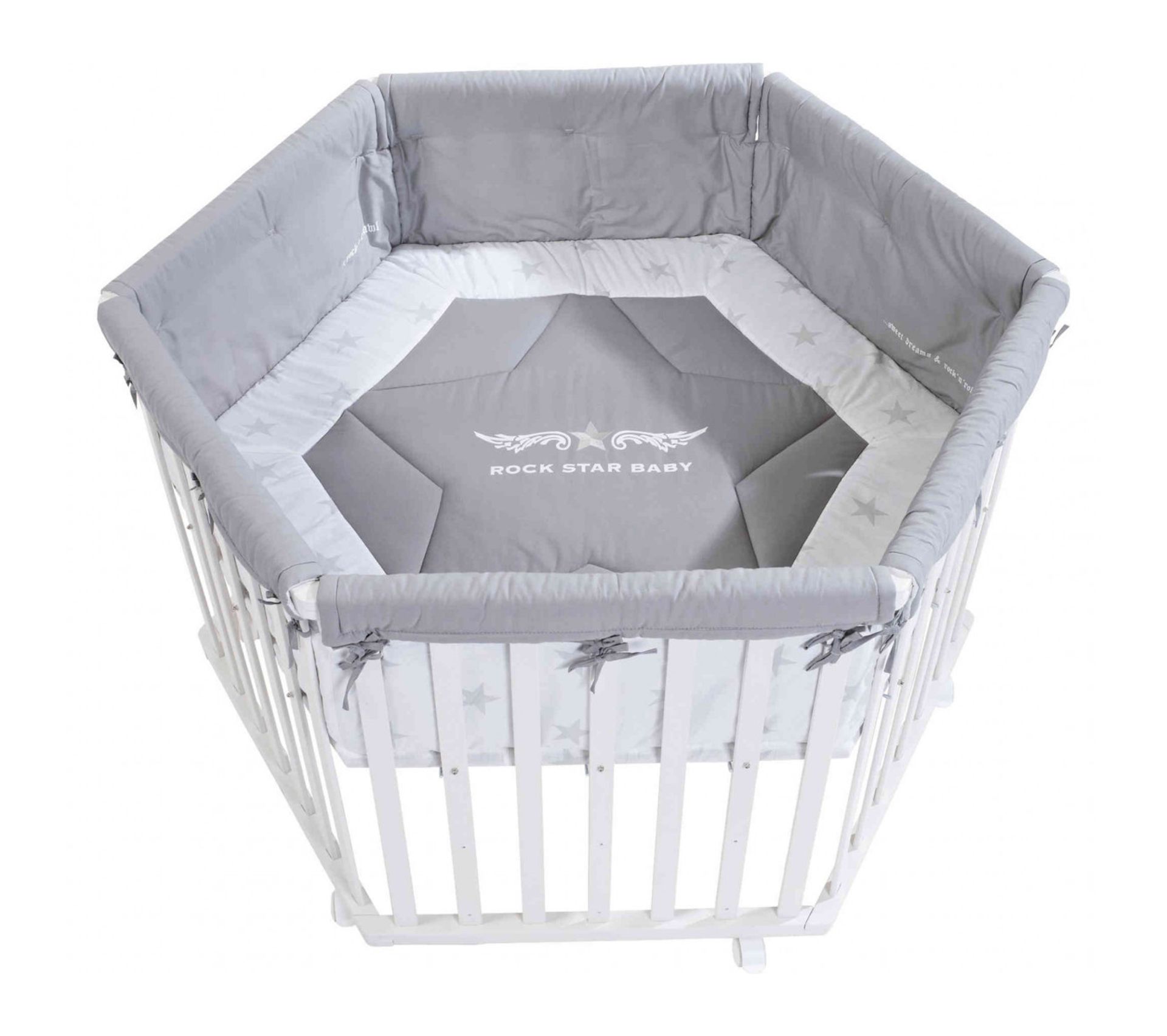 Parc Bebe Hexagonal Rock Star Baby En Bois Blanc Parc Et Accessoires Bebe But