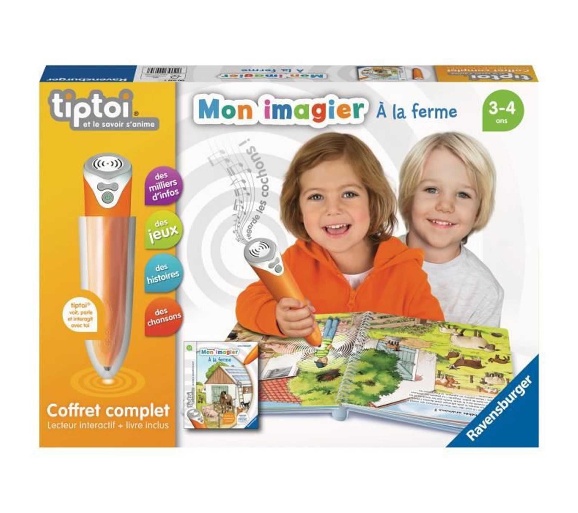 Tiptoi Coffret Complet Lecteur Interactif + Livre Imagier A La Ferme