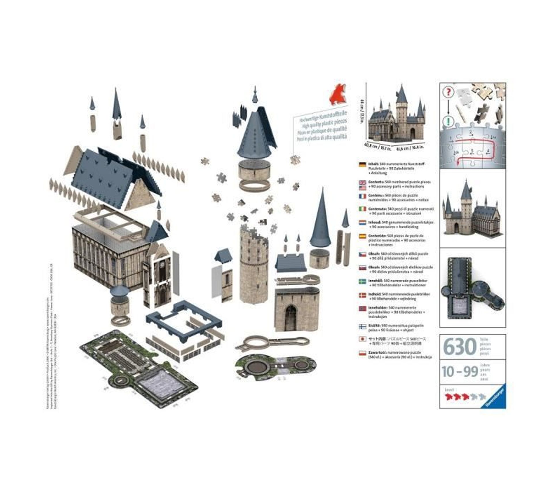 Harry Potter Puzzle 3d Château De Poudlard Monument 540 Pieces