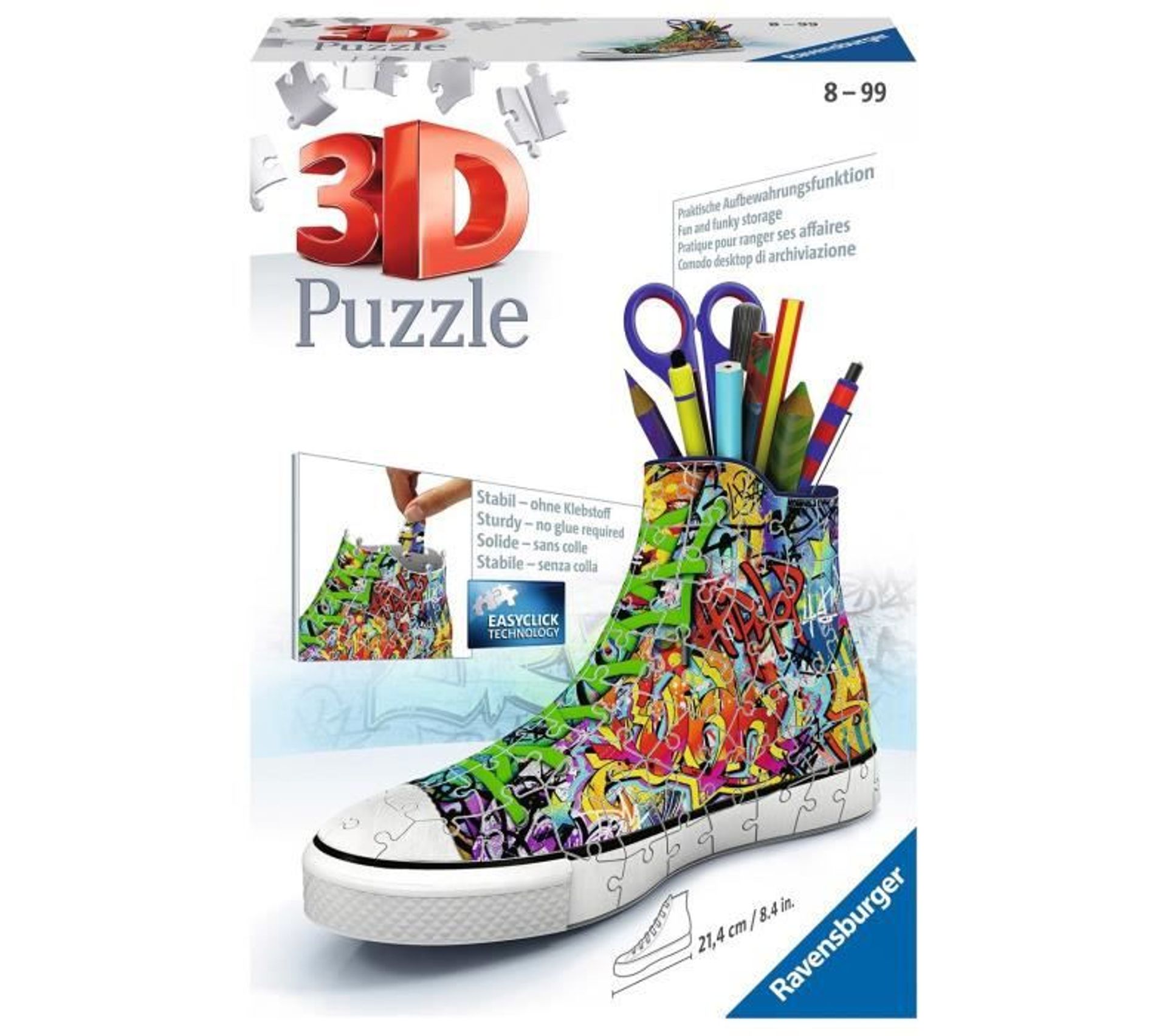 Ravensburger - Puzzle 3D - Sneaker - Emoji - 11218 & Puzzle 3D - Pot à Crayons - Emoji - 11217 Ravensburger - Puzzle 3D - Sneaker - Emoji - 11218 & Puzzle 3D - Pot à Crayons - Emoji - 11217