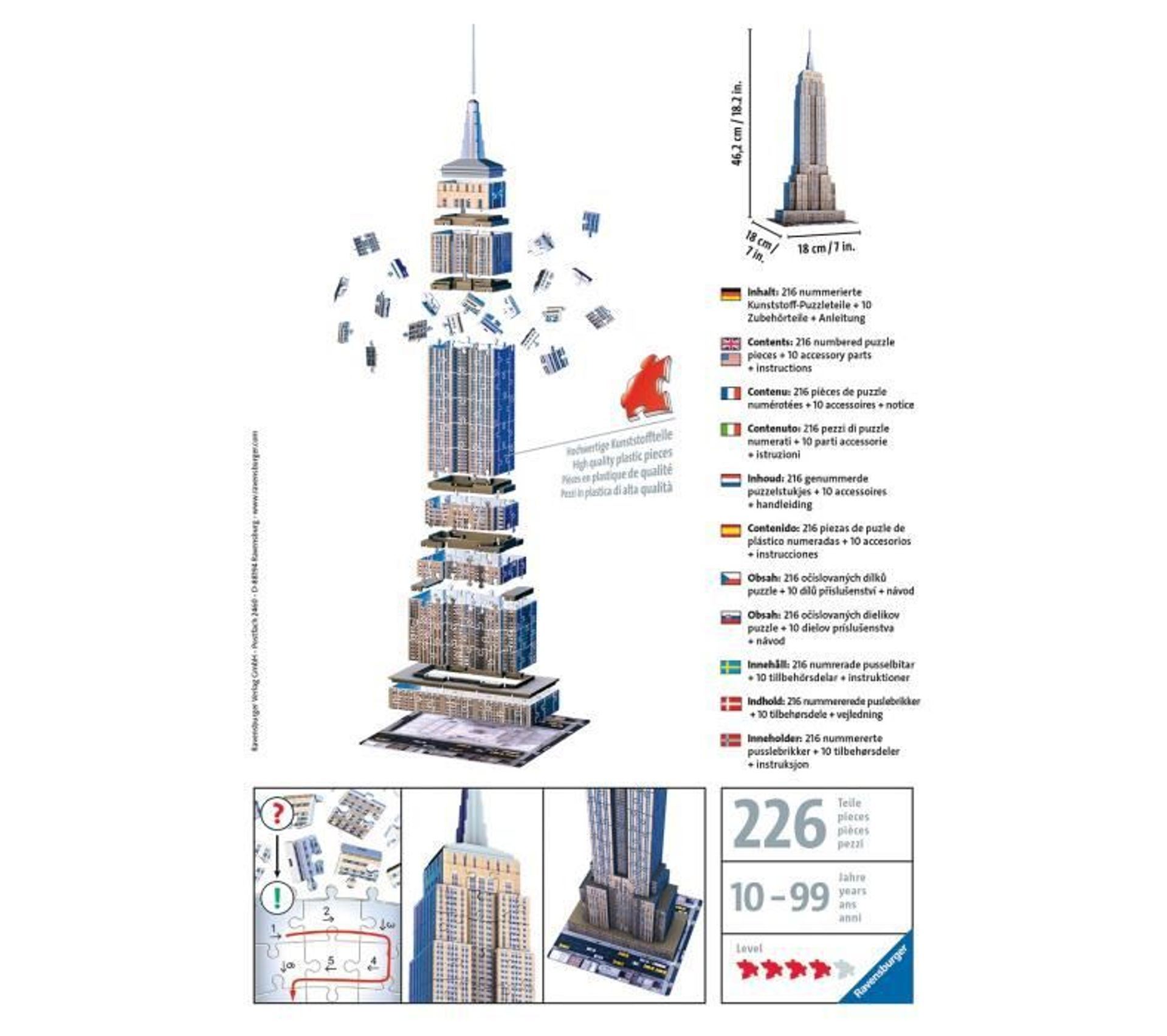 Puzzle 3d Empire State Building Jeux Jouets BUT