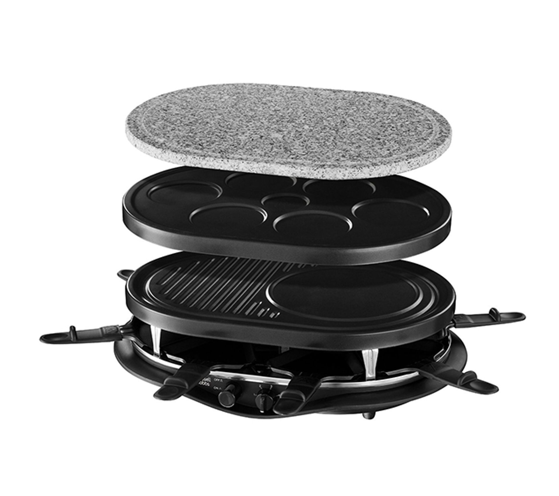 Appareil A Raclette 4en1 8 Personnes 1200w 21000 56 Appareil A Raclette But