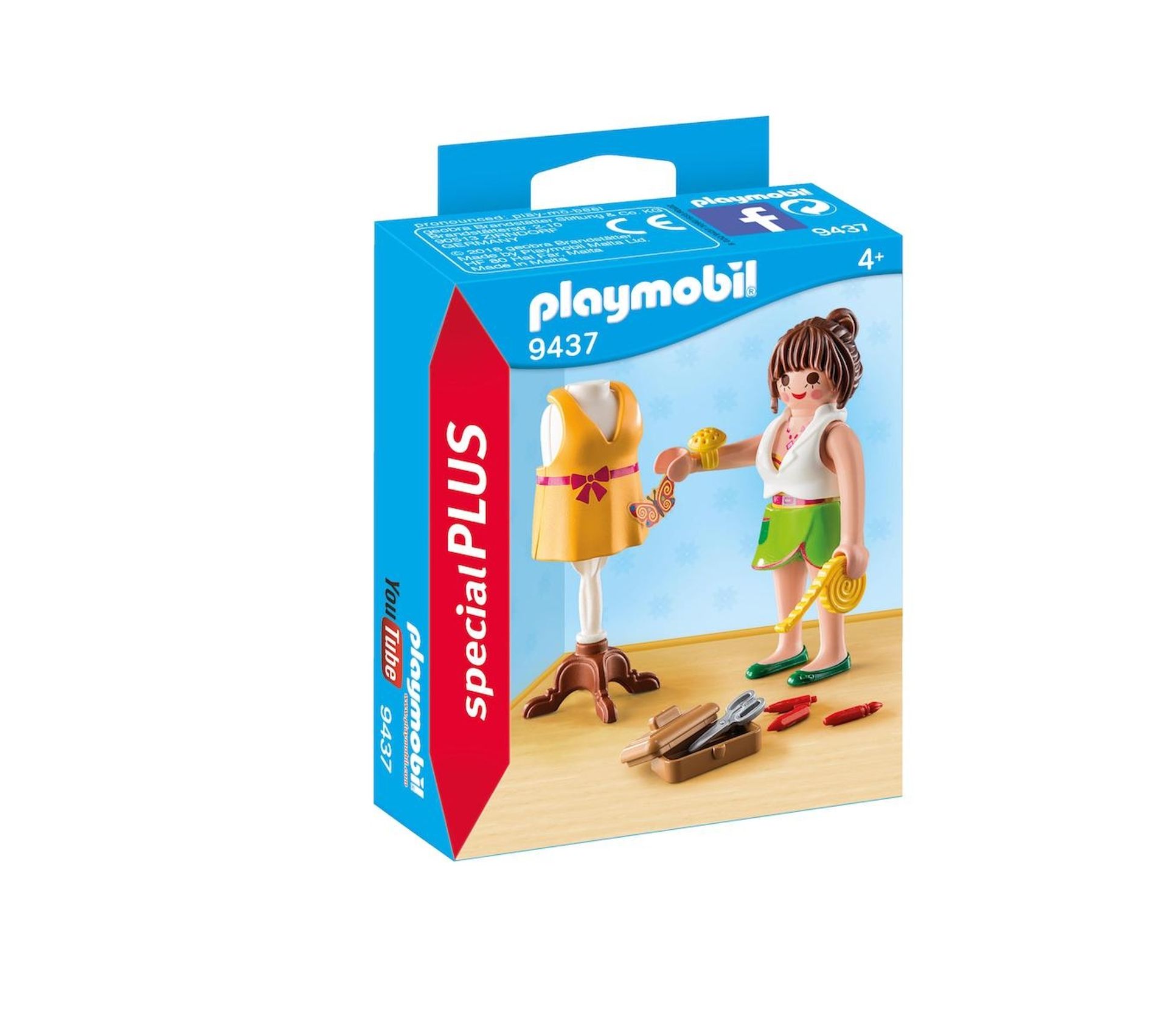 Personnage PLAYMOBIL Femme Styliste Avec Robe - Set City Life Boutique - Bon état - Pièce Détachée