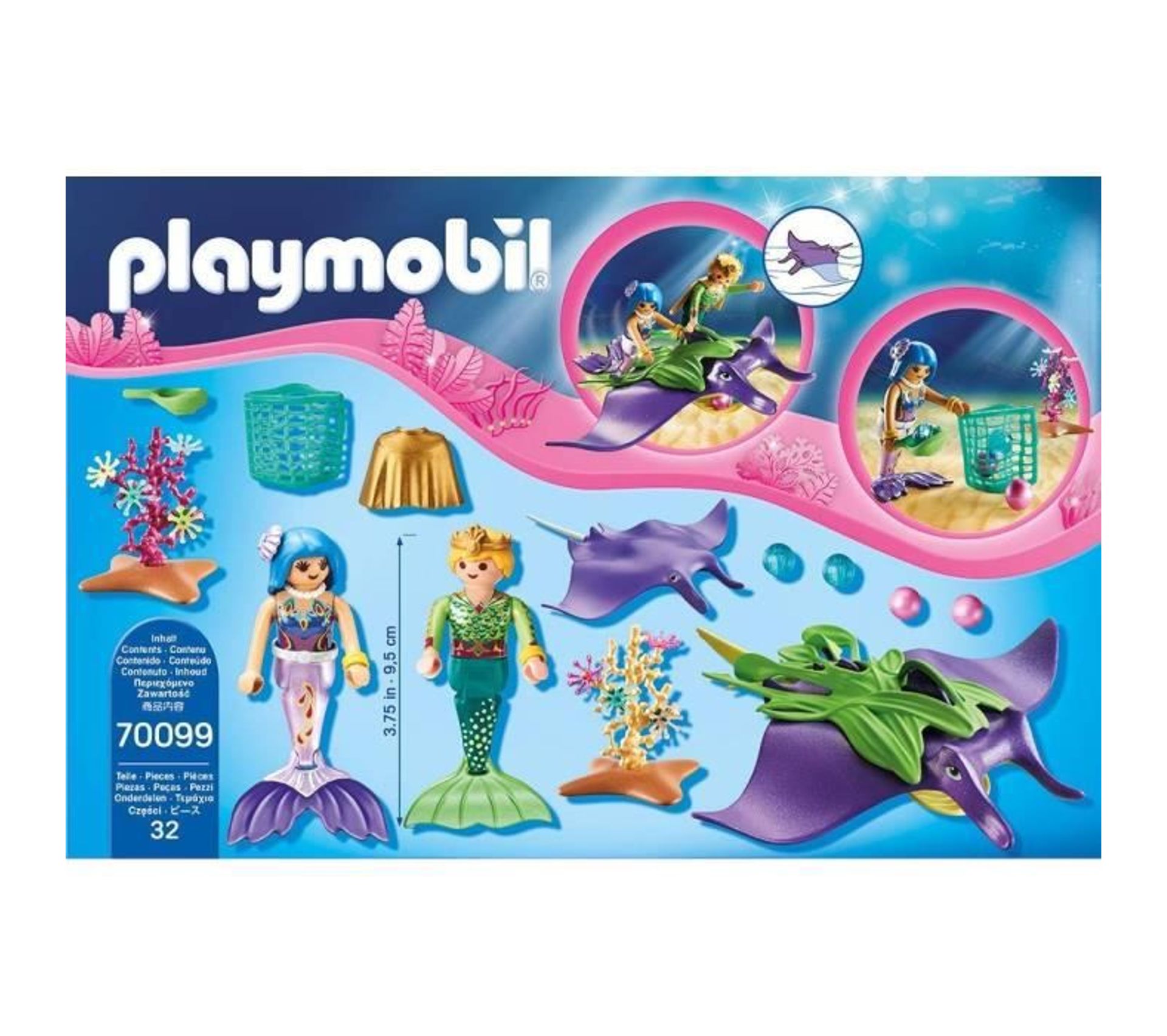 spielzeug sirene Magic Les Sirenes Chercheurs De Perles Et Raies - Figurine - Monde