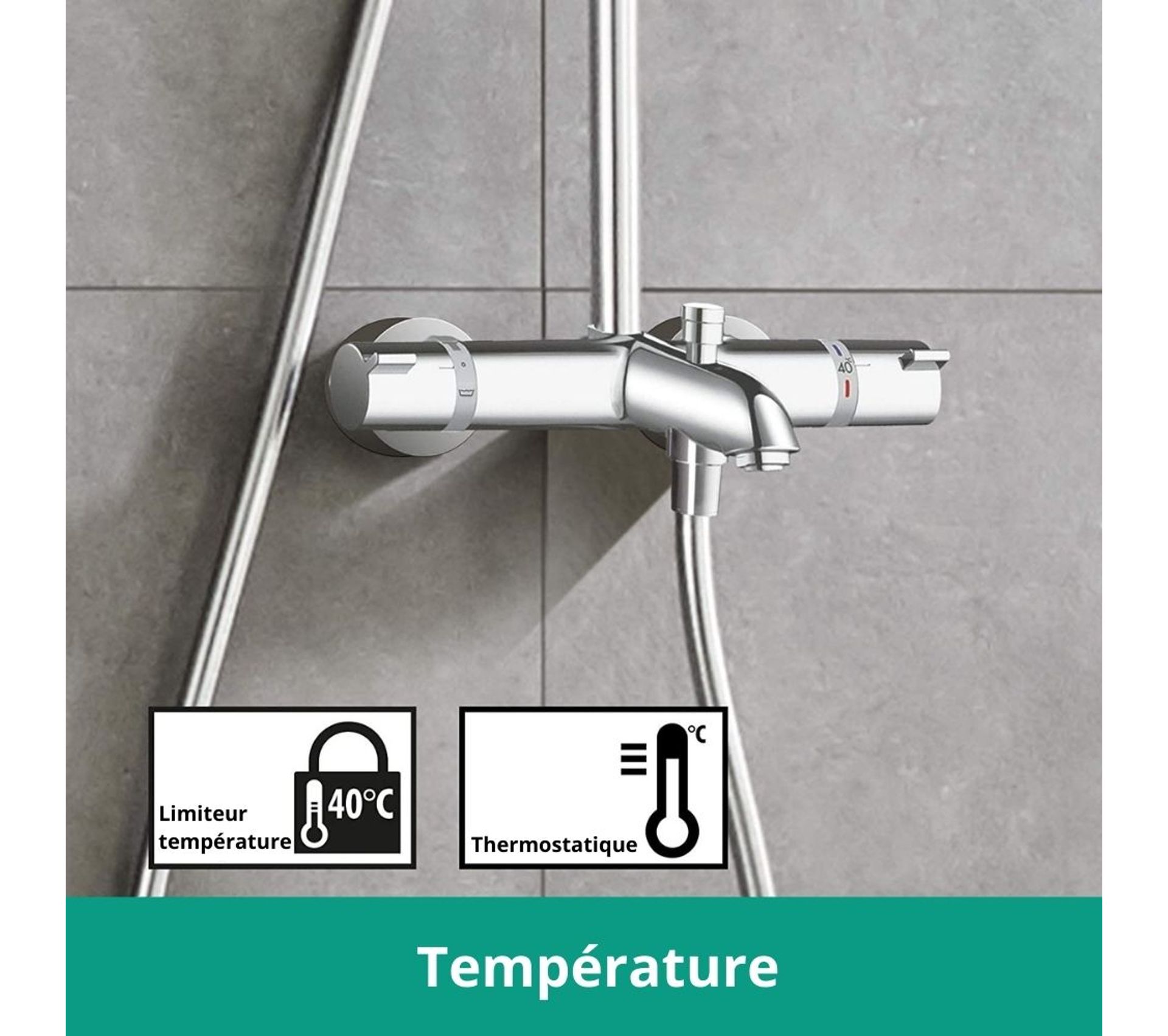 Colonne Bain Douche Thermostatique Crometta E 240 Chromé Colonne de