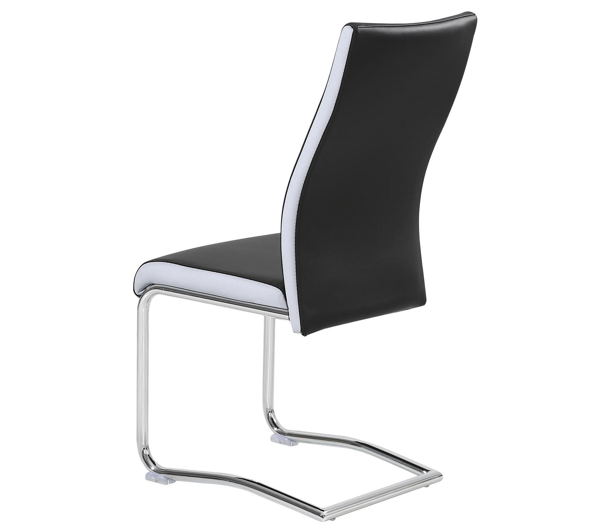 Lot De 4 Chaises Loano, En Synthétique Noir Et Gris Lot De 4 Chaises Loano, En Synthétique Noir Et Gris