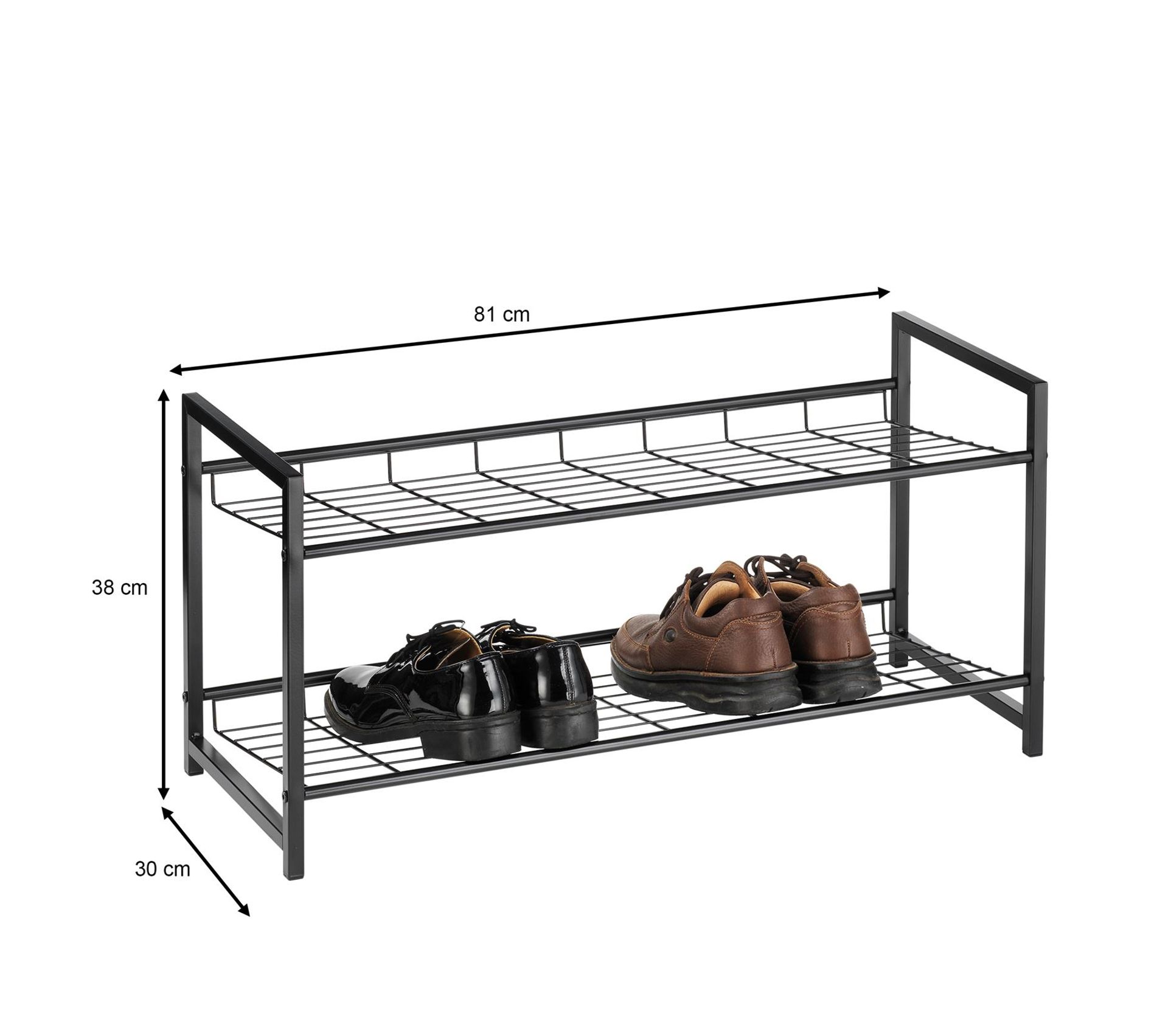Étagère à Chaussures IKEA PORTIS - Noir - 90x34x28 Cm - NEUF