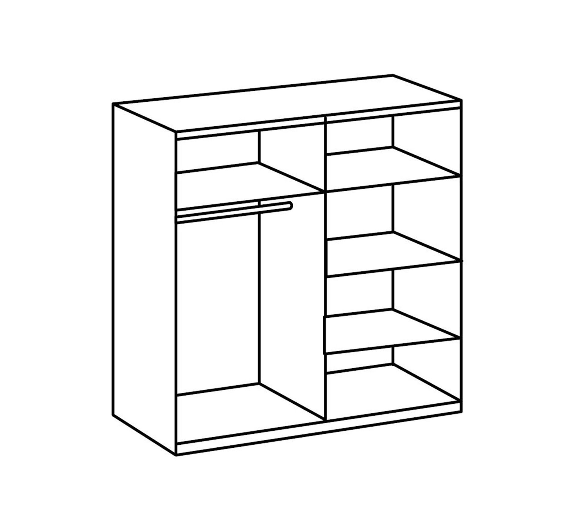 Armoire 4 Portes Miroir L179 Cm Armoire BUT