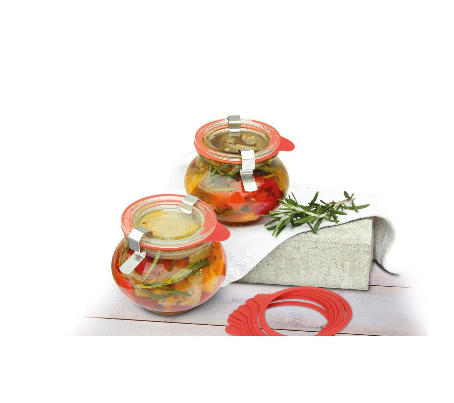 Lot De 8 Joints Caoutchouc Pour Bocaux En Verre Confiture Toute l