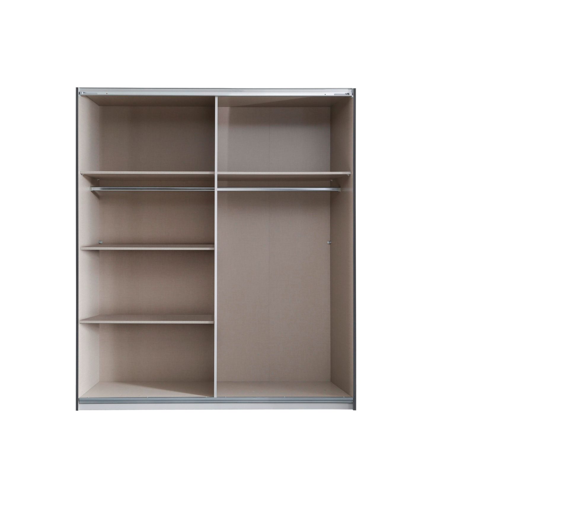 Armoire 2 Portes Chêne Et Blanc - 5 Niches - L61 X H170,6 X P35,3 Cm - Multifonction Bureau, Buanderie, Cellier