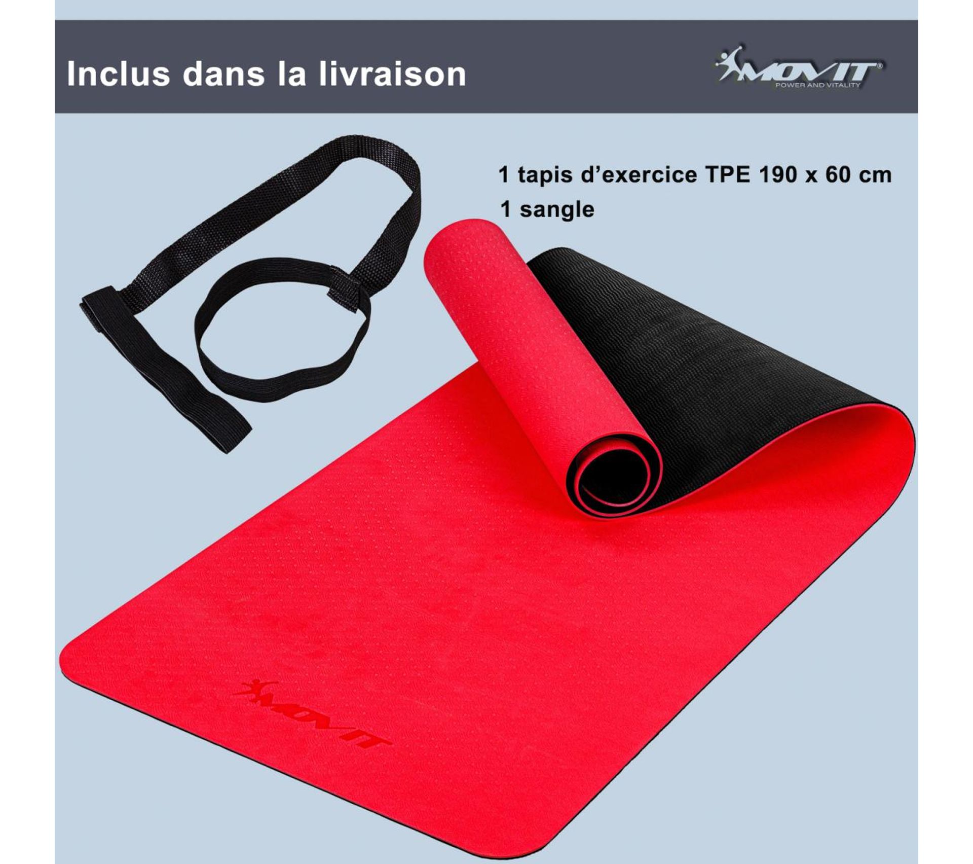 Tapis De Yoga RE:SPORT Sans Phtalates - Antidérapant, 0.6cm D'Épaisseur