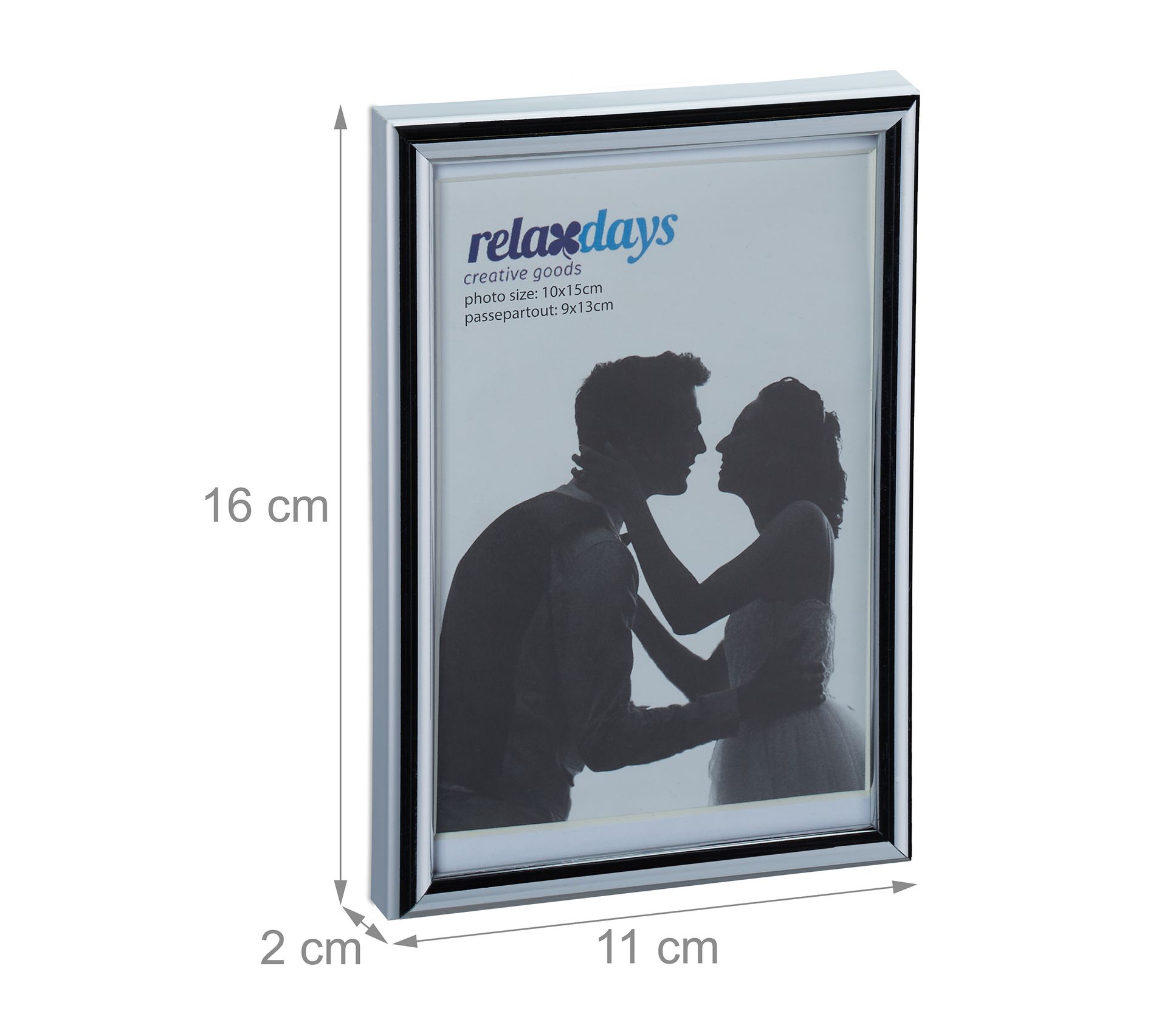 Lot De 6 Cadres Photo Blancs 10 X 15 Cm Avec Tapis, Cadre Rustique En