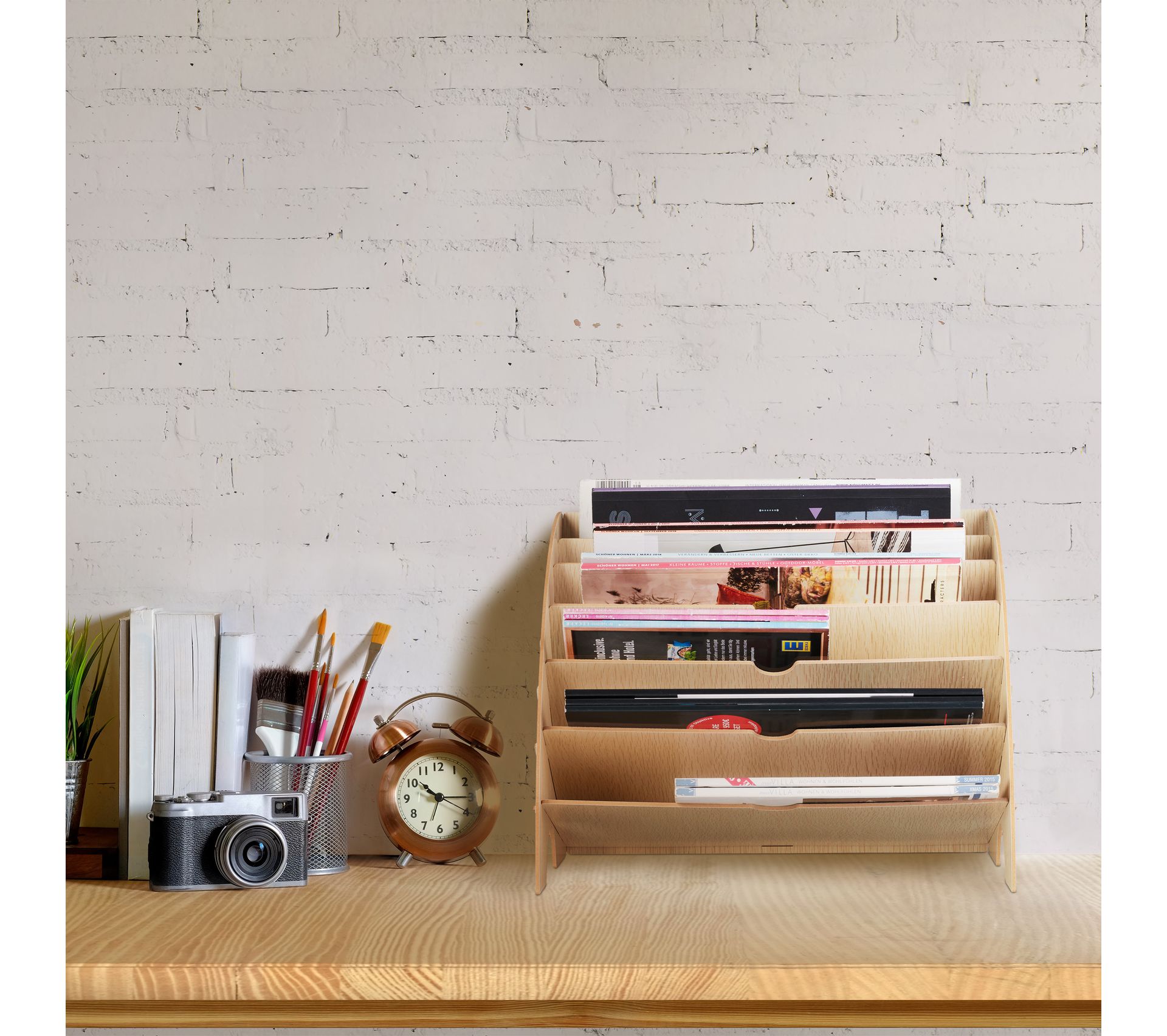 6 Organisateurs De Bureau Colorés Pour Fichiers, Magazines, Documents - Dimensions 50x28x27 Cm - En Carton Résistant