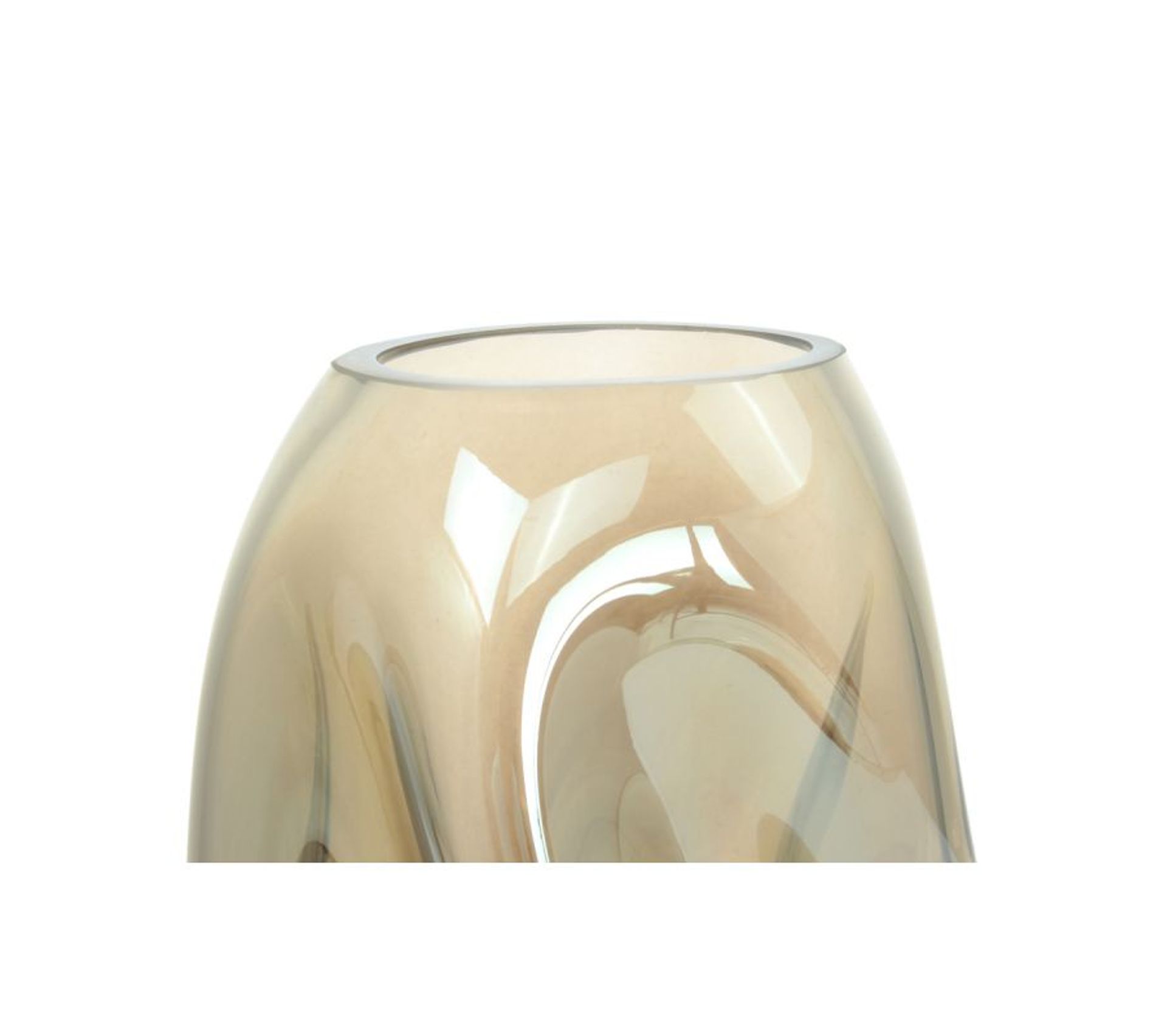 Vase Design En Verre Soufflé "diney" 25cm Ambre Vase BUT