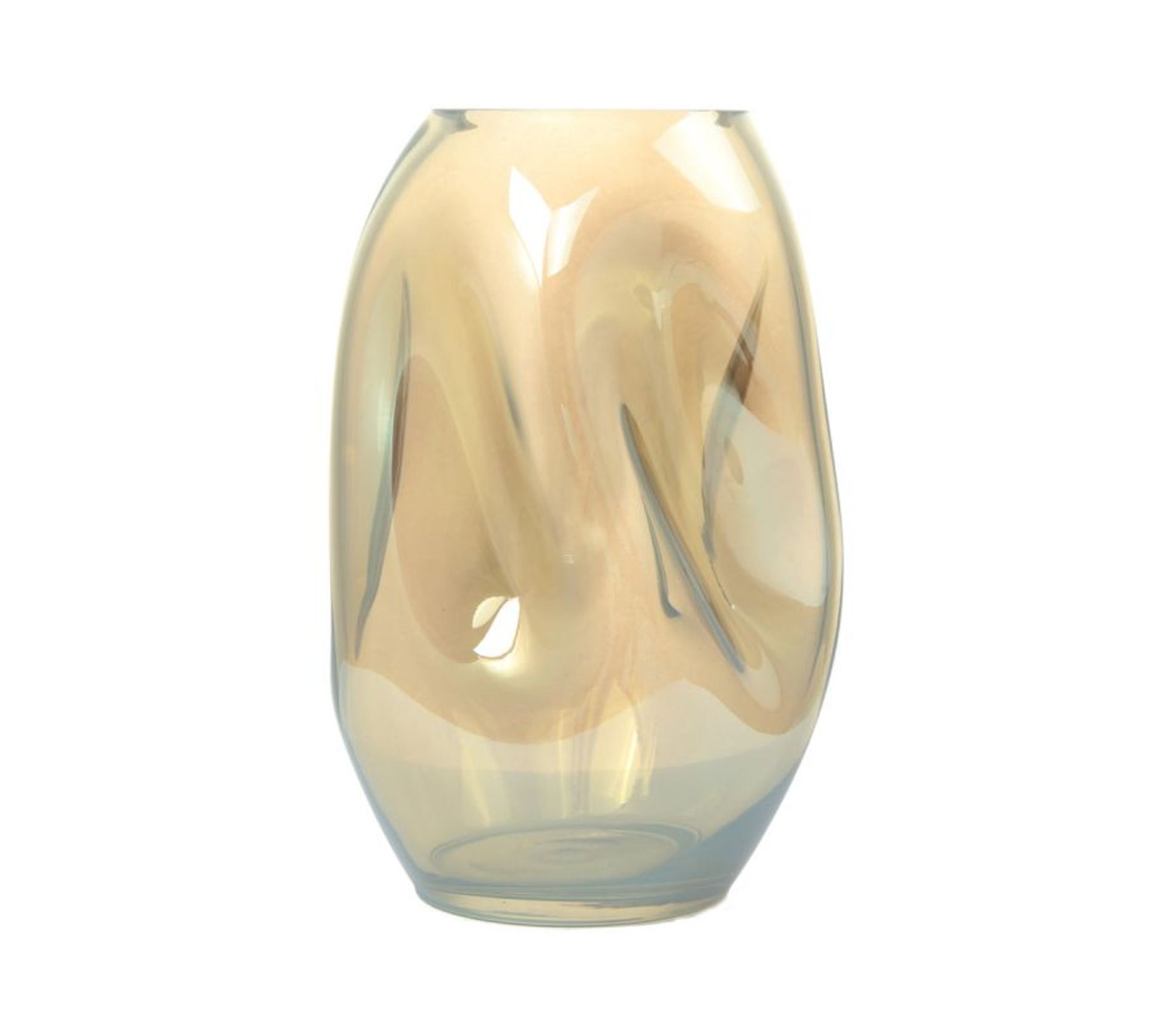 Vase Design En Verre Soufflé "diney" 25cm Ambre Vase BUT