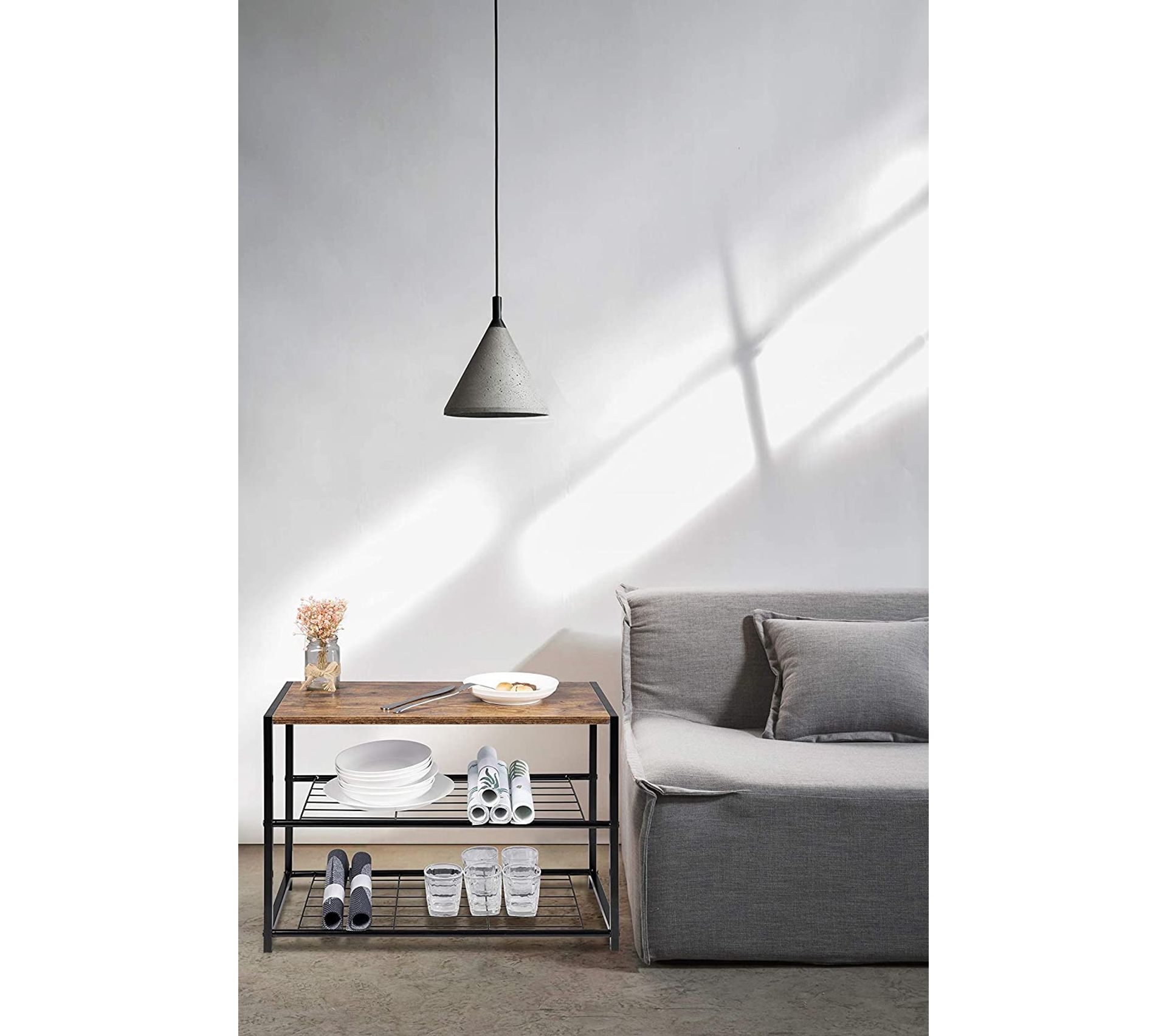 Rangement Pour Chaussures 6 Paires Bois Et Noir PRACTO HOME